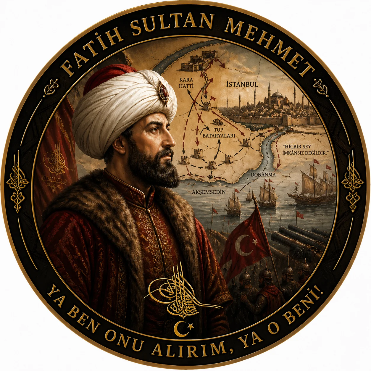 FATİH SULTAN MEHMET - HÜKÜMDAR SERİSİ PATCH (9.5 CM)