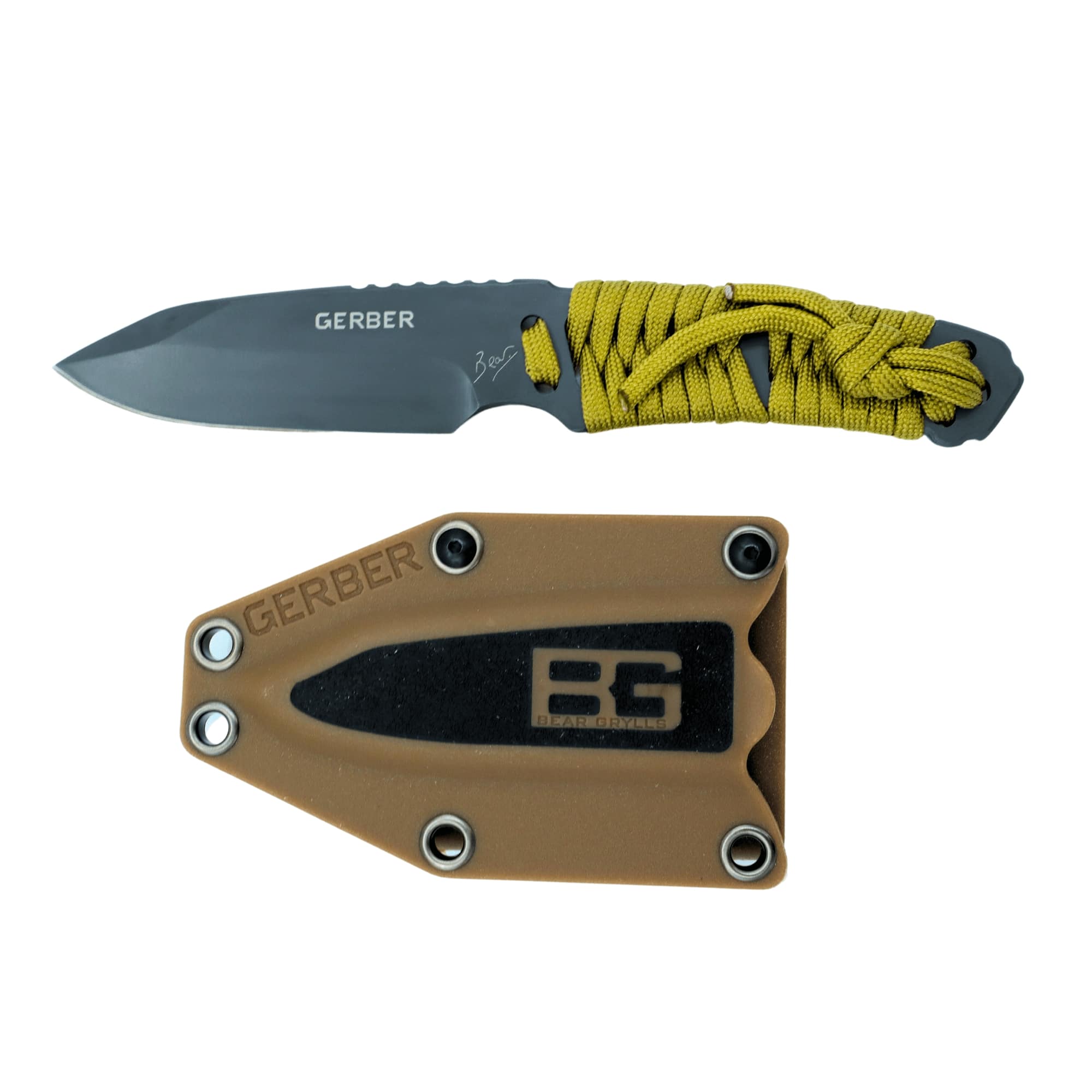 ミリタリー IWG Special Bear Service Bej Gerber Bear Grylls Paracord Fixed Bıçak
