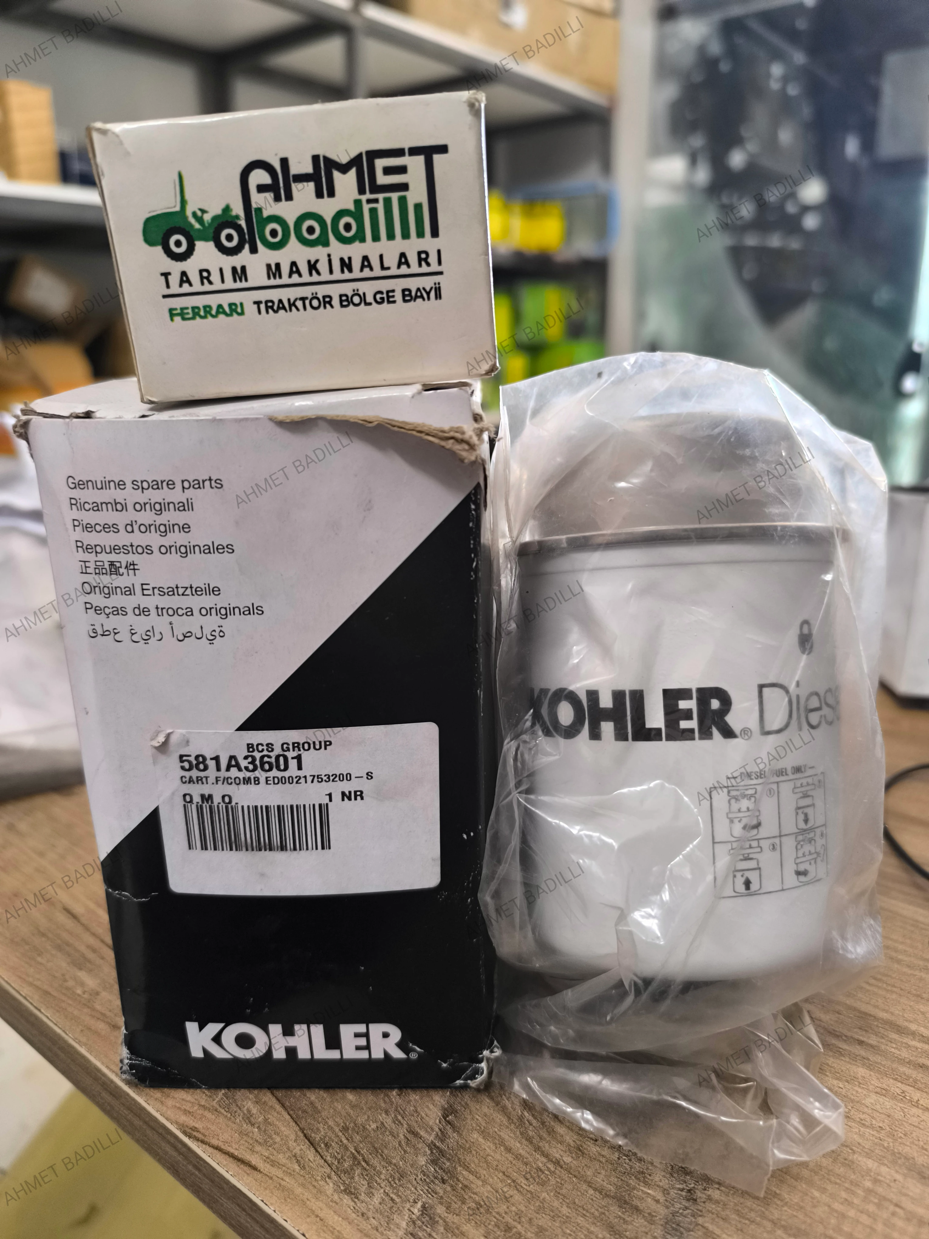 FERRARİ-BCS-PASQUALİ UYUMLU KOHLER YAKIT FİLTRESİ 581A3601 ED0021753200-S