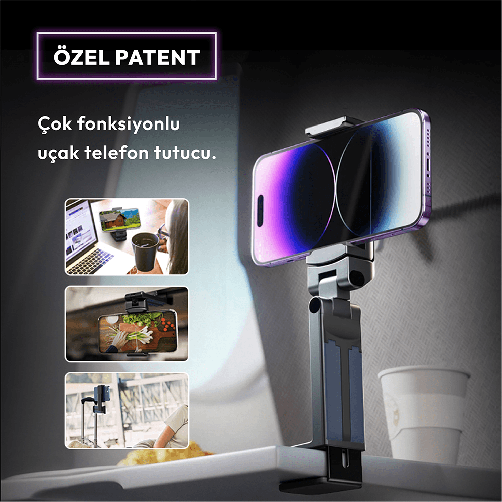 Xonect - iPhone ve Andoid Telefonlar için Çok Fonksiyonlu Çok Amaçlı Plastik Telefon Tutacağı