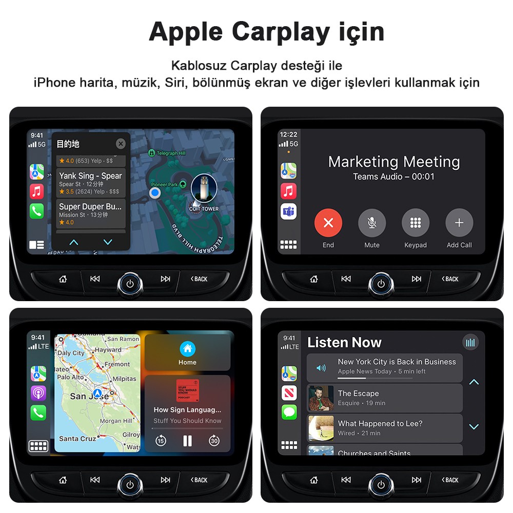 XONECT kablosuz Carplay Adaptör, Kablolu CarPlay Kablosuza dönüştürün, kablolardan kurtulun