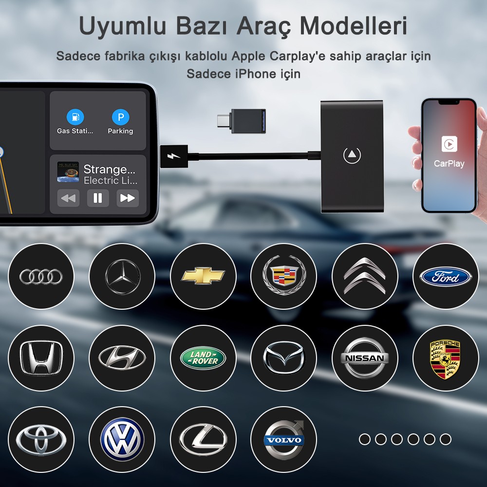 XONECT kablosuz Carplay Adaptör, Kablolu CarPlay Kablosuza dönüştürün, kablolardan kurtulun