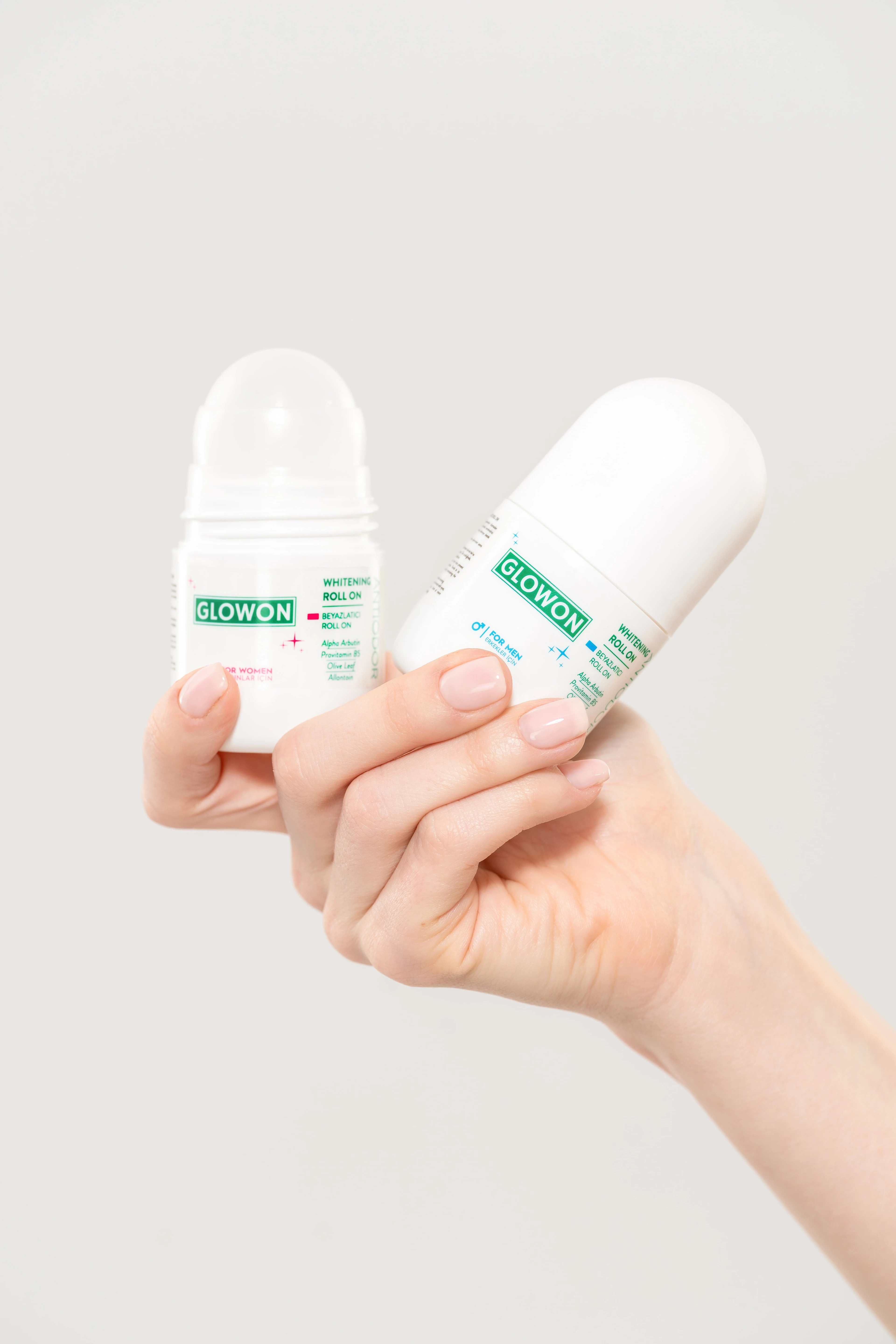 GLOWON Alpha Arbutinli Kadın Roll-On Deodorant 50ml – Koyu Leke Karşıtı ve Pudrasız