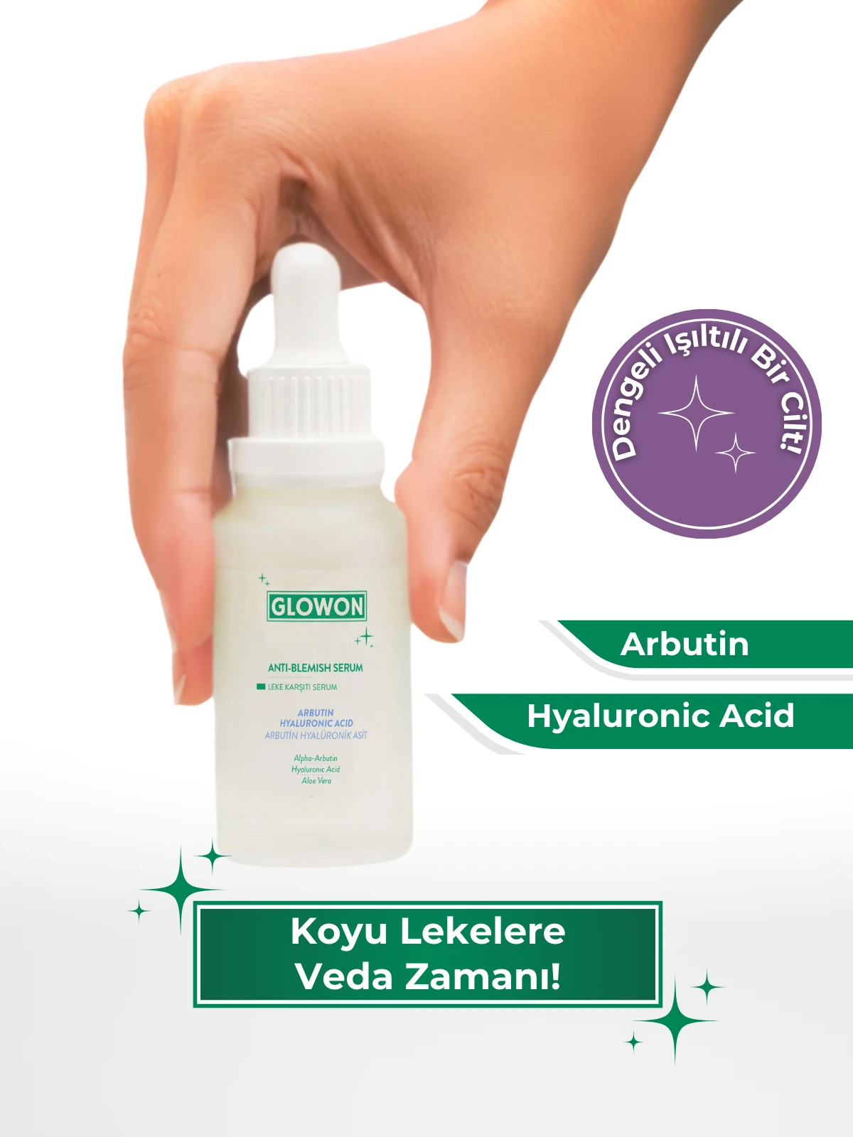 GLOWON C Vitamini ve Leke Karşıtı Serum İçeren Cilt Aydınlatıcı İkili Set