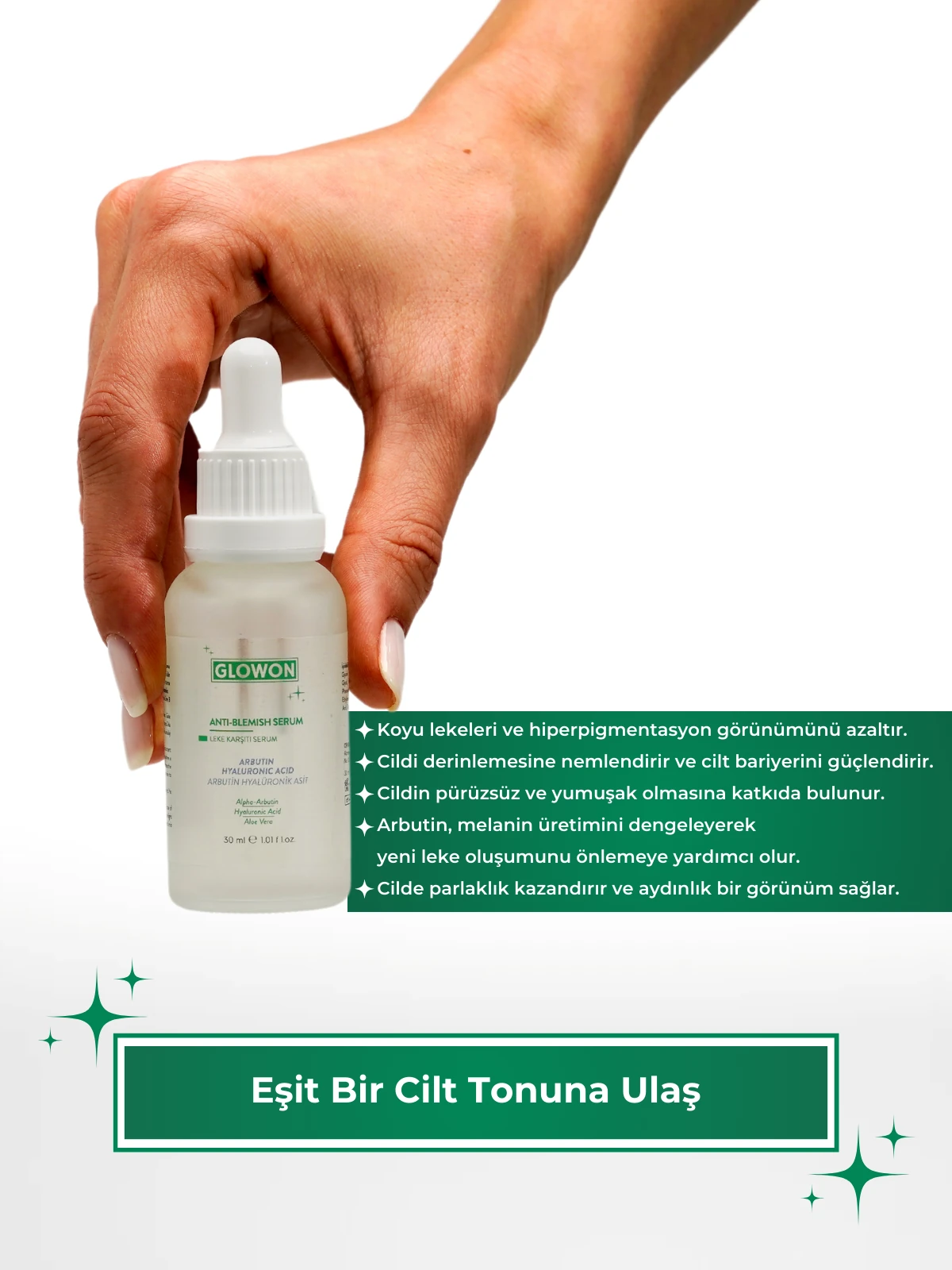 GLOWON Koyu Halka, Leke ve Kırışıklık Karşıtı 3'lü Göz Çevresi Bakım Seti