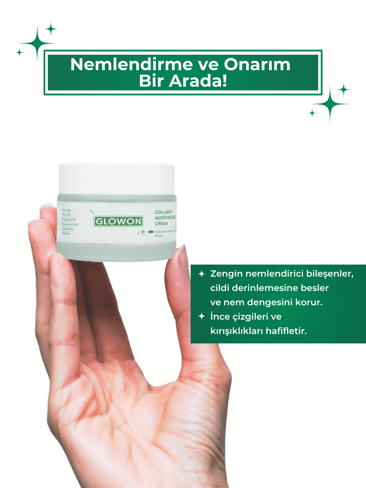 GLOWON KOLAJEN NEMLENDİRİCİ KREM 50 ML