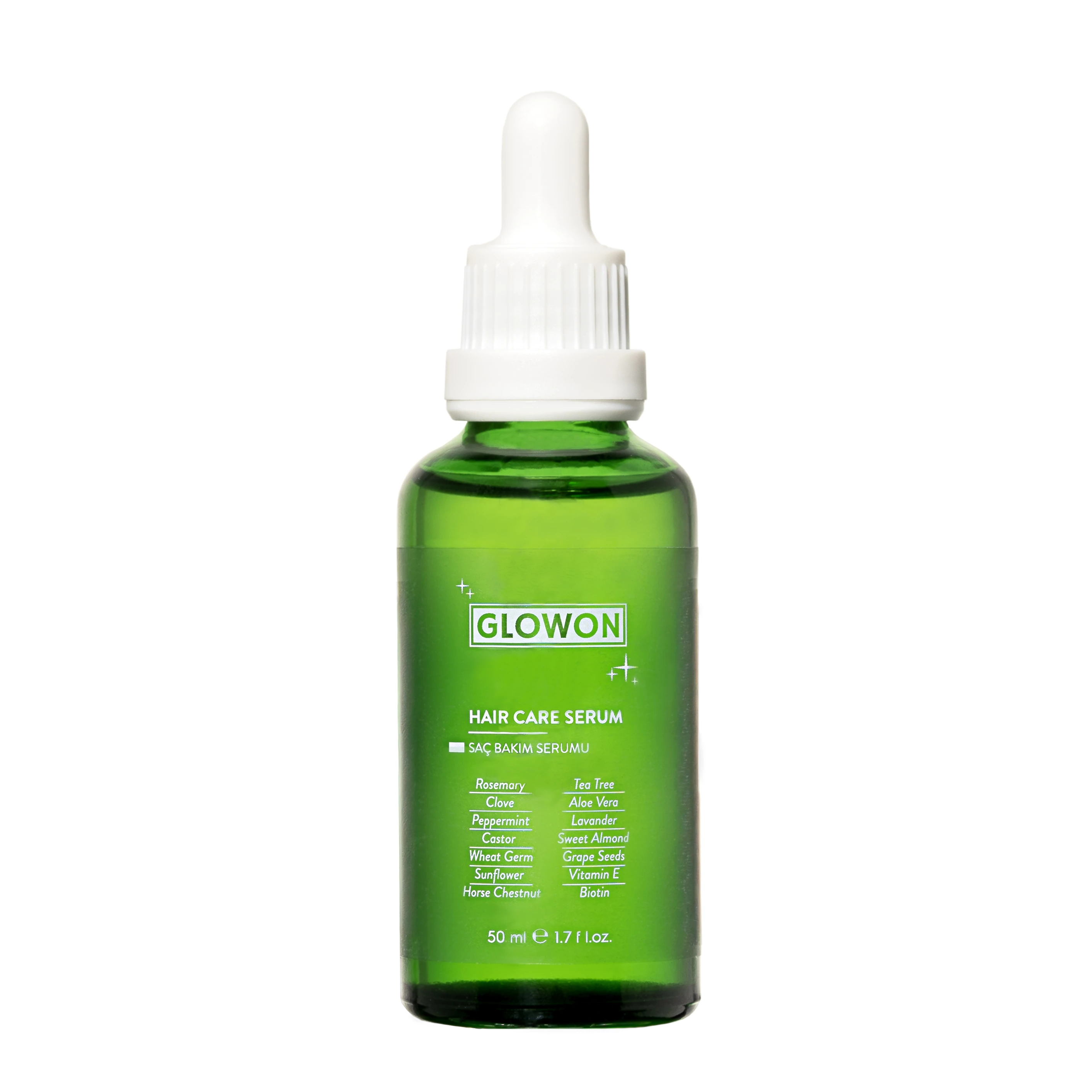 GLOWON Biberiye ve 27 Doğal Yağ İçeren Saç Dökülmesine Karşı Onarıcı Saç Bakım Serumu 50ml