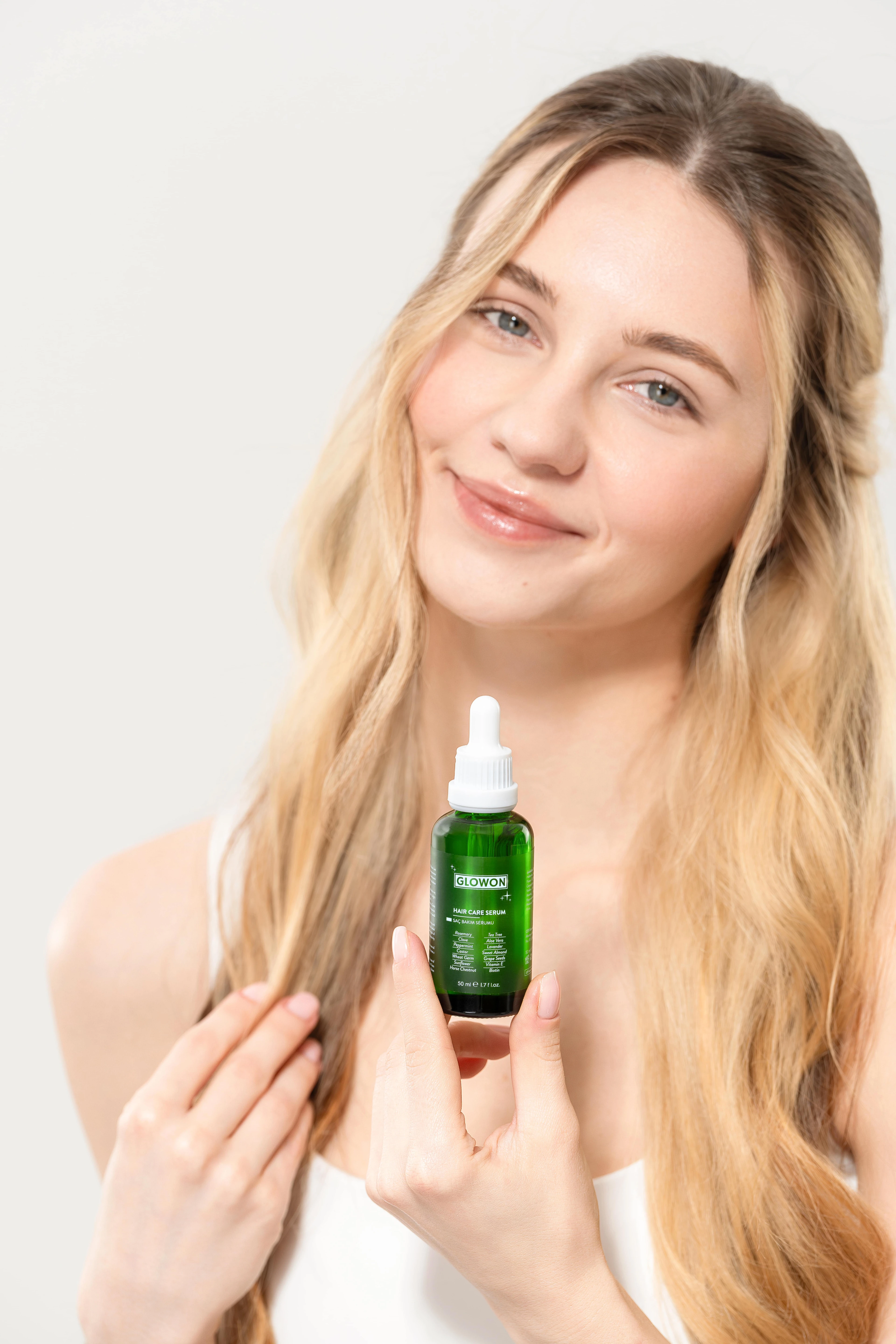 GLOWON Argan Yağlı Şampuan ve Saç Serumu İçeren Nemlendirici Onarıcı Saç Bakım İkili Set