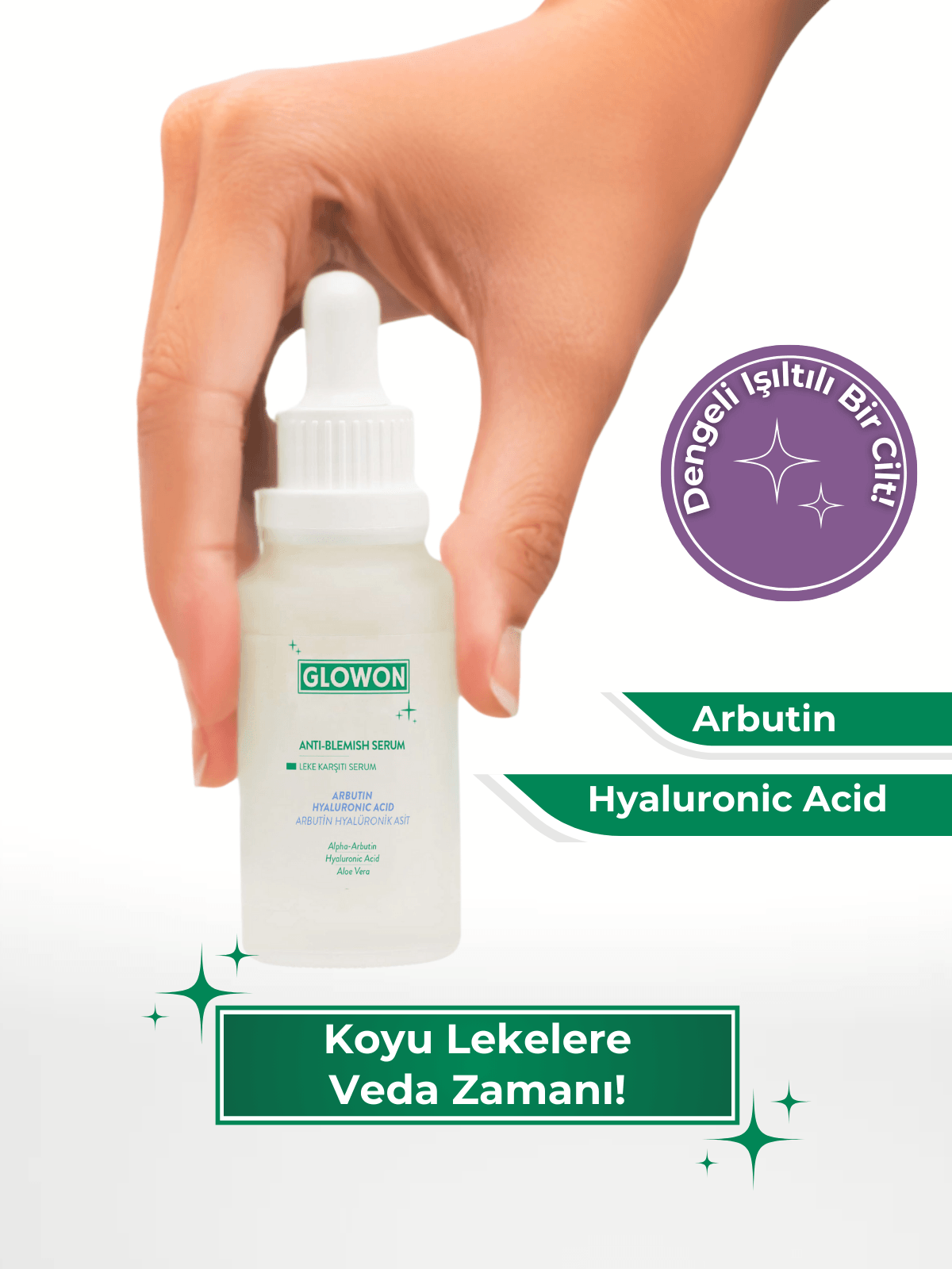 GLOWON LEKE KARŞITI SERUMU - ARBUTİN HYALURONIC ACID 30 ML