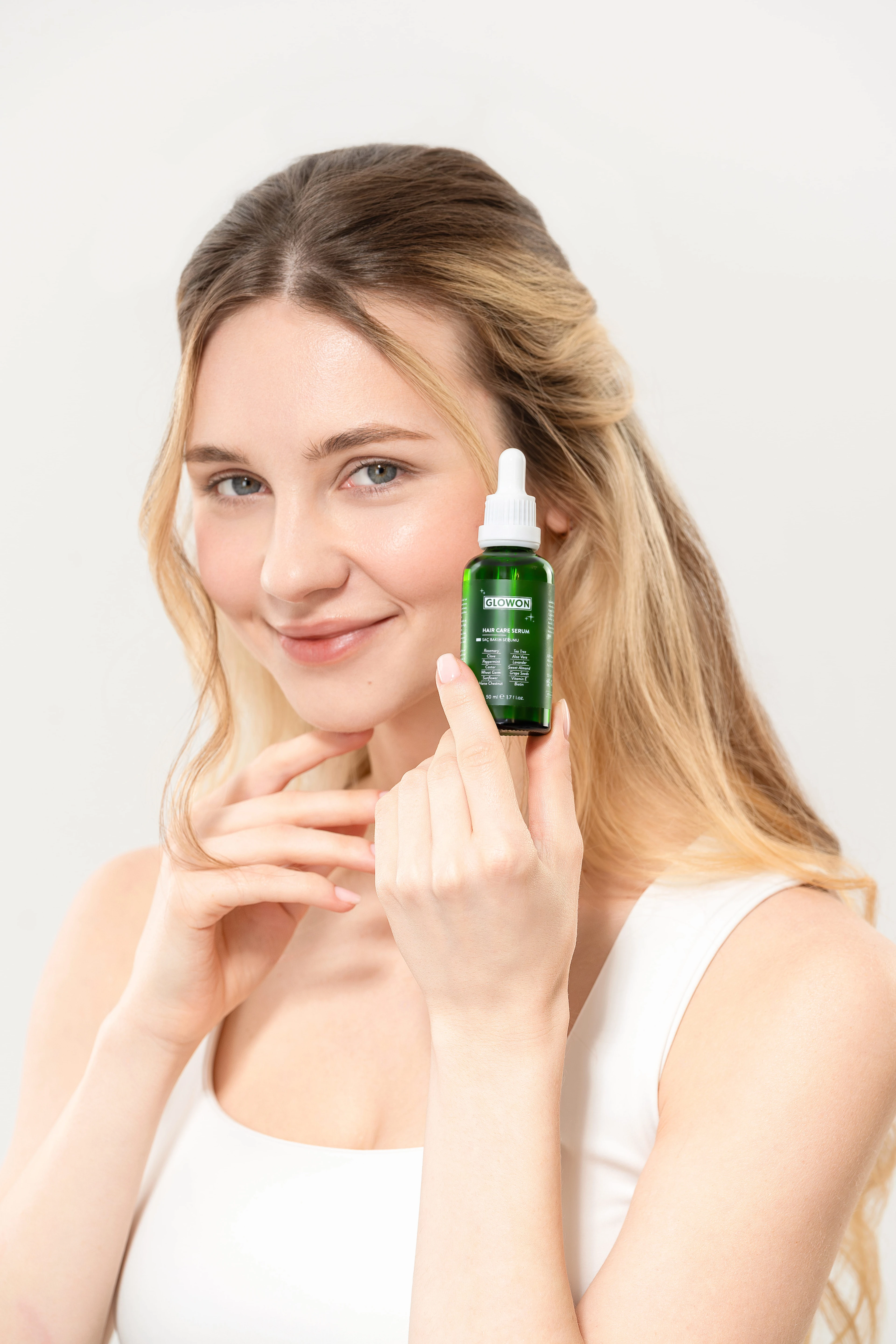 GLOWON Biberiye ve 27 Doğal Yağ İçeren Saç Dökülmesine Karşı Onarıcı Saç Bakım Serumu 50ml