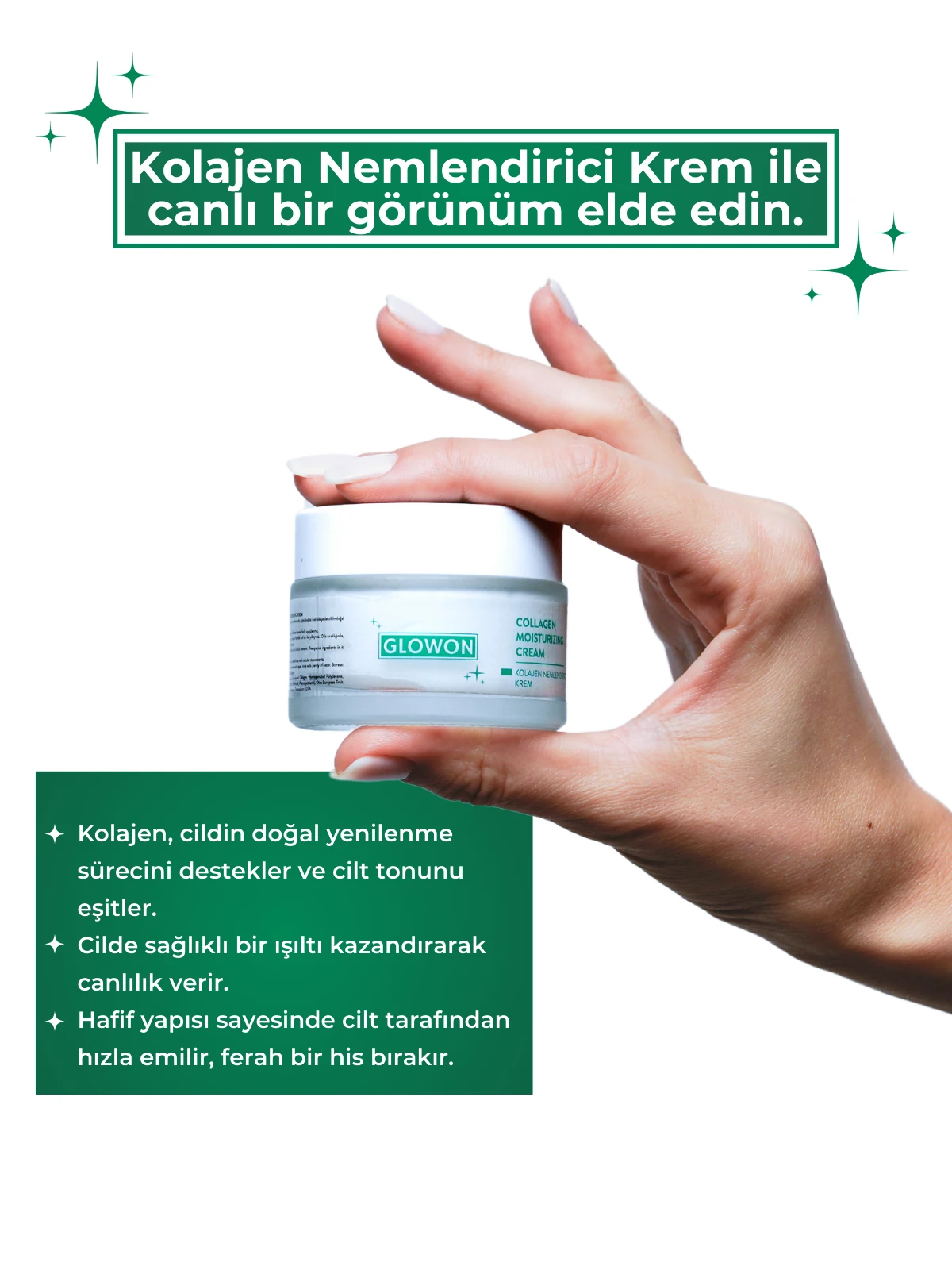 GLOWON Koyu Halka, Leke ve Kırışıklık Karşıtı 3'lü Göz Çevresi Bakım Seti