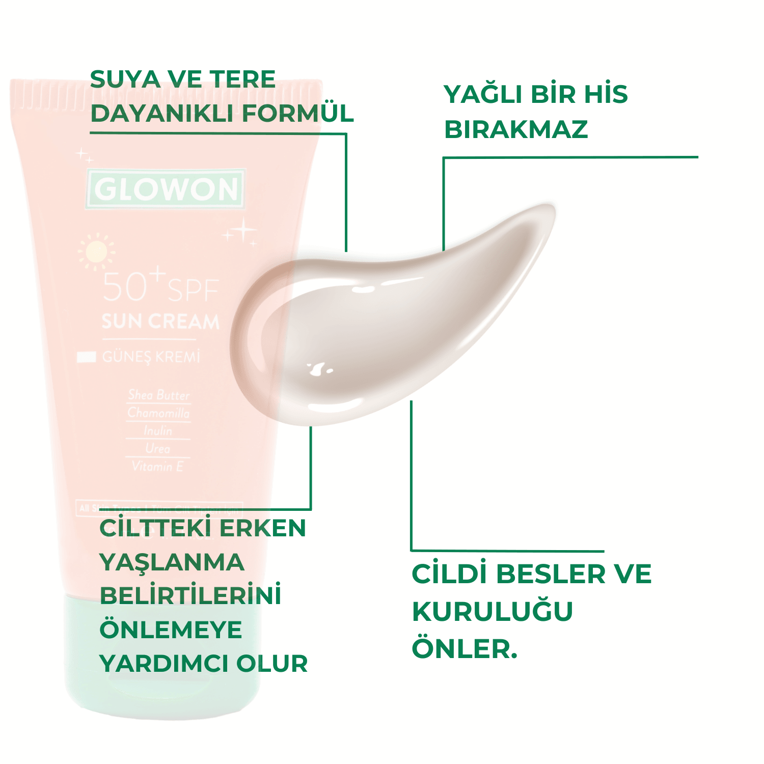 GLOWON GÜNEŞ KREMİ 50+ SPF 50 ML