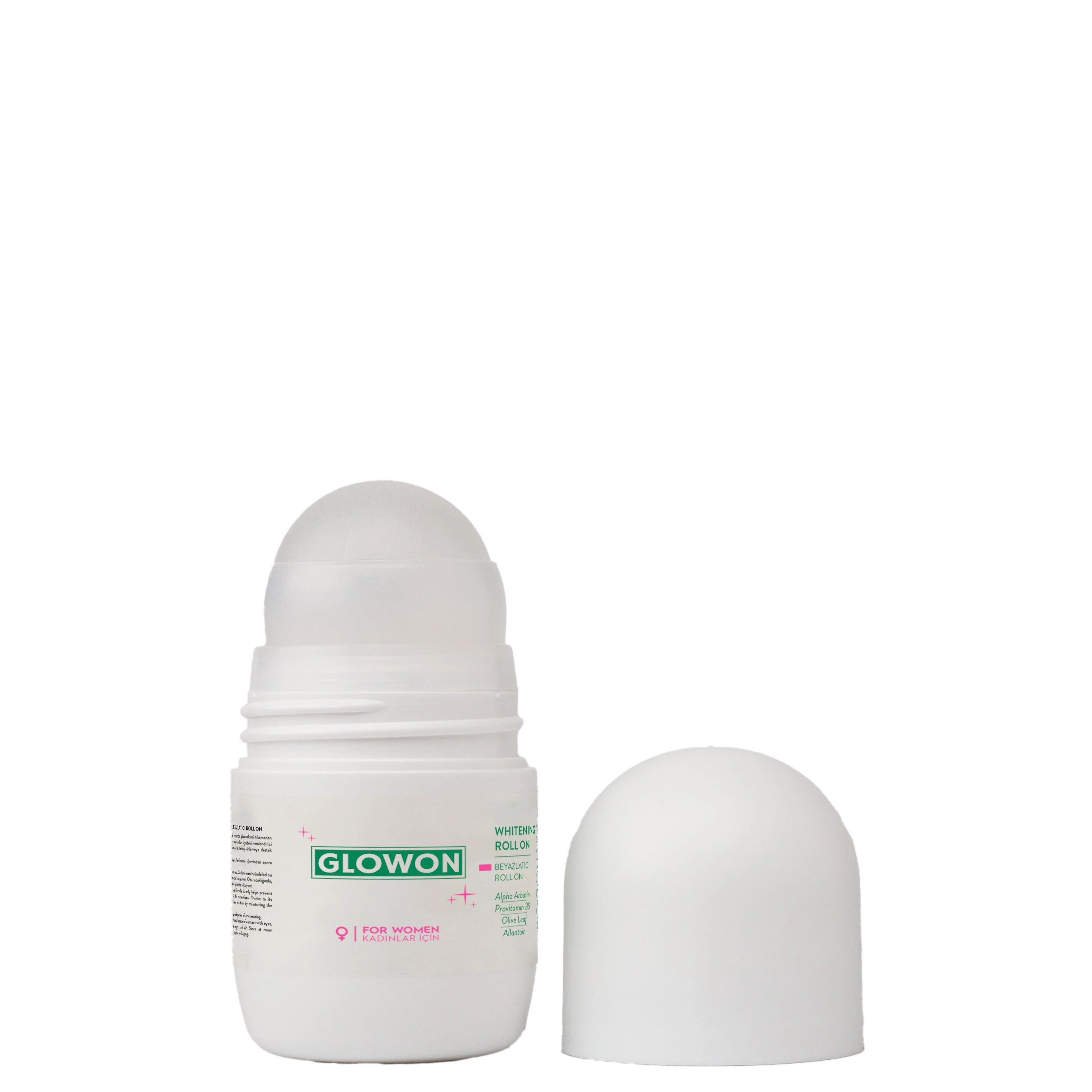 GLOWON Alpha Arbutinli Kadın Roll-On Deodorant 50ml – Koyu Leke Karşıtı ve Pudrasız