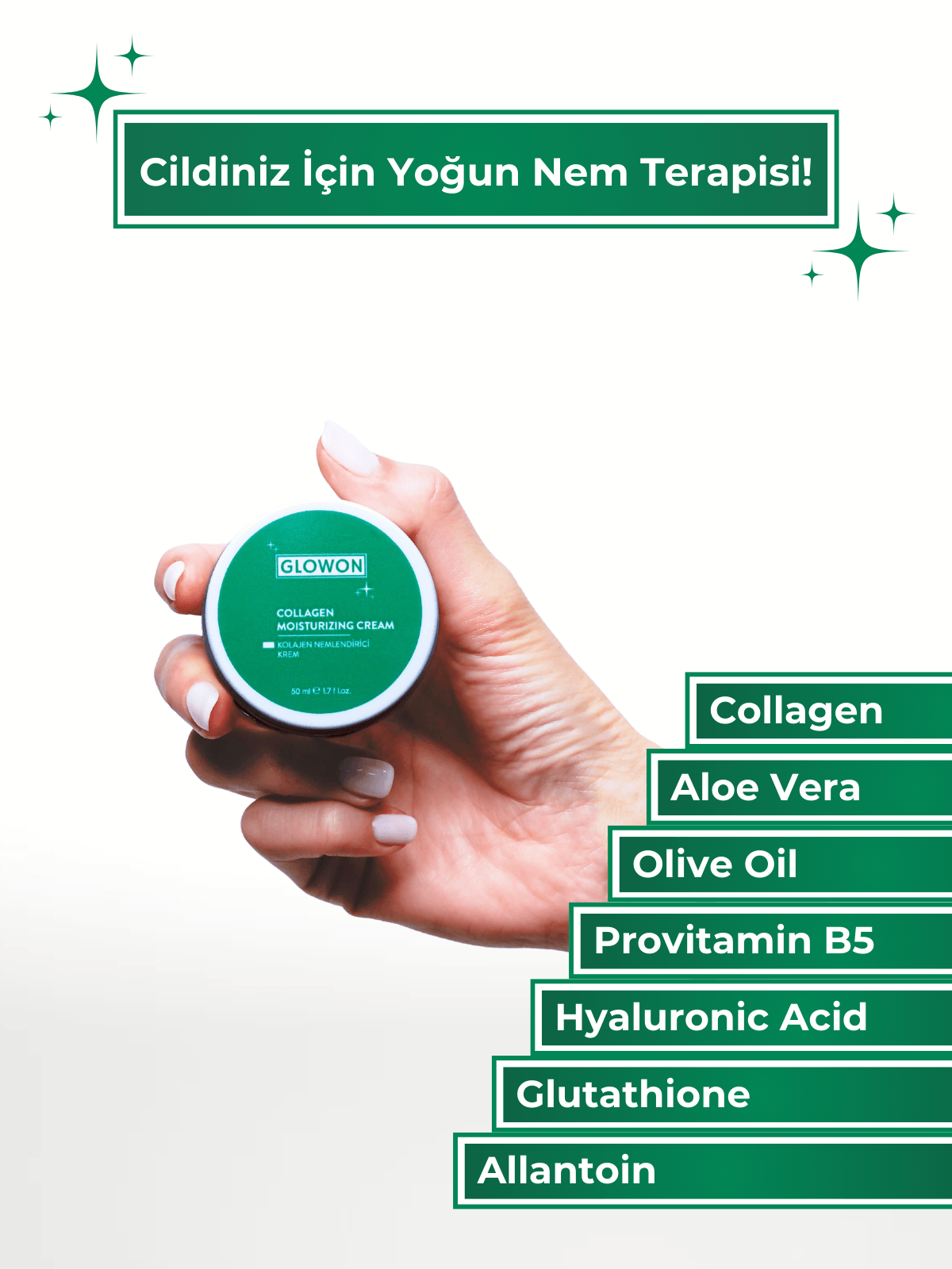 GLOWON KOLAJEN NEMLENDİRİCİ KREM AVANTAJ İKİLİ PAKET