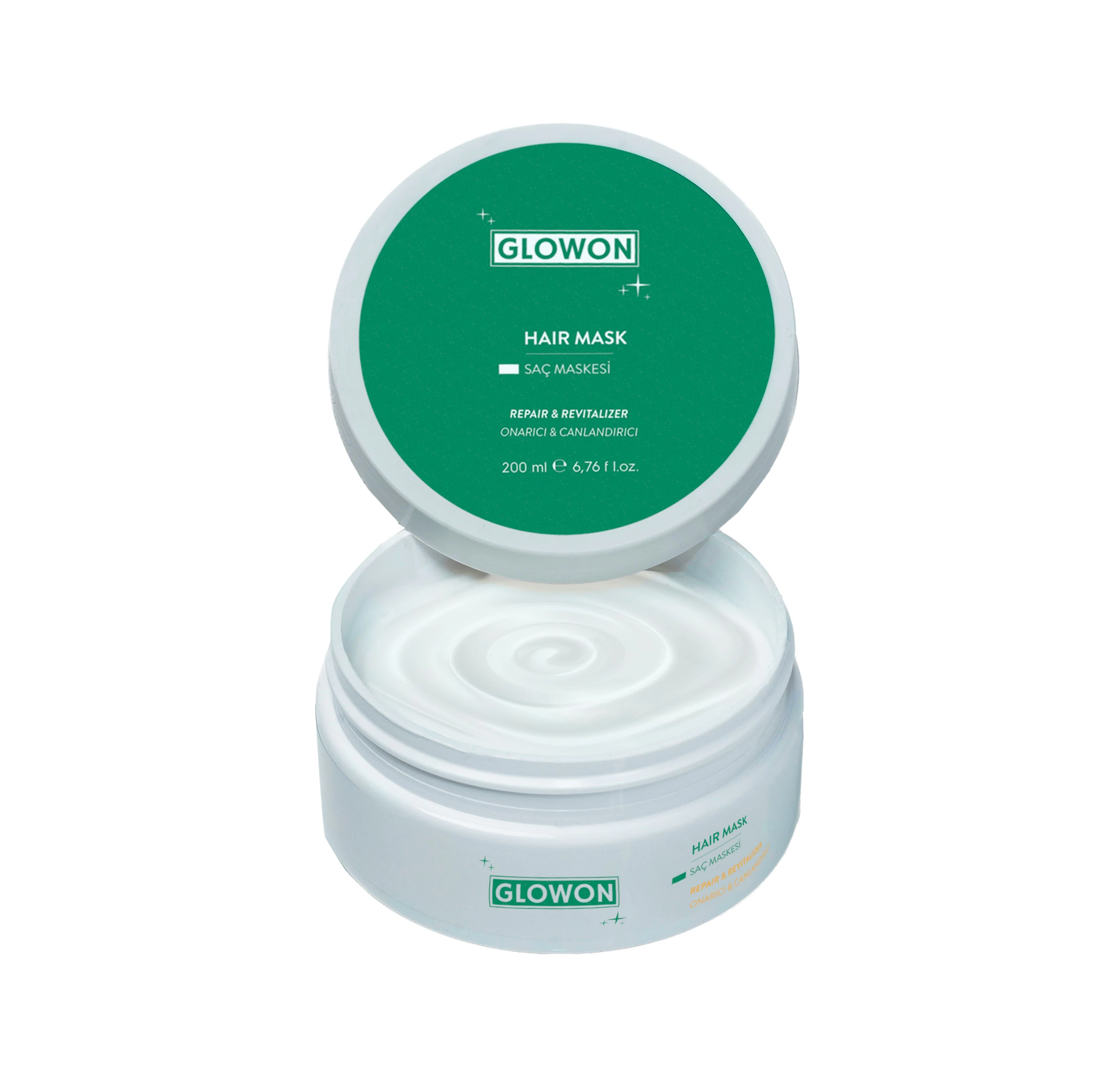 GLOWON Saç Maskesi ve Saç Serumu İçeren Yoğun Nemlendirici Kuru Saç Bakım İkili Set