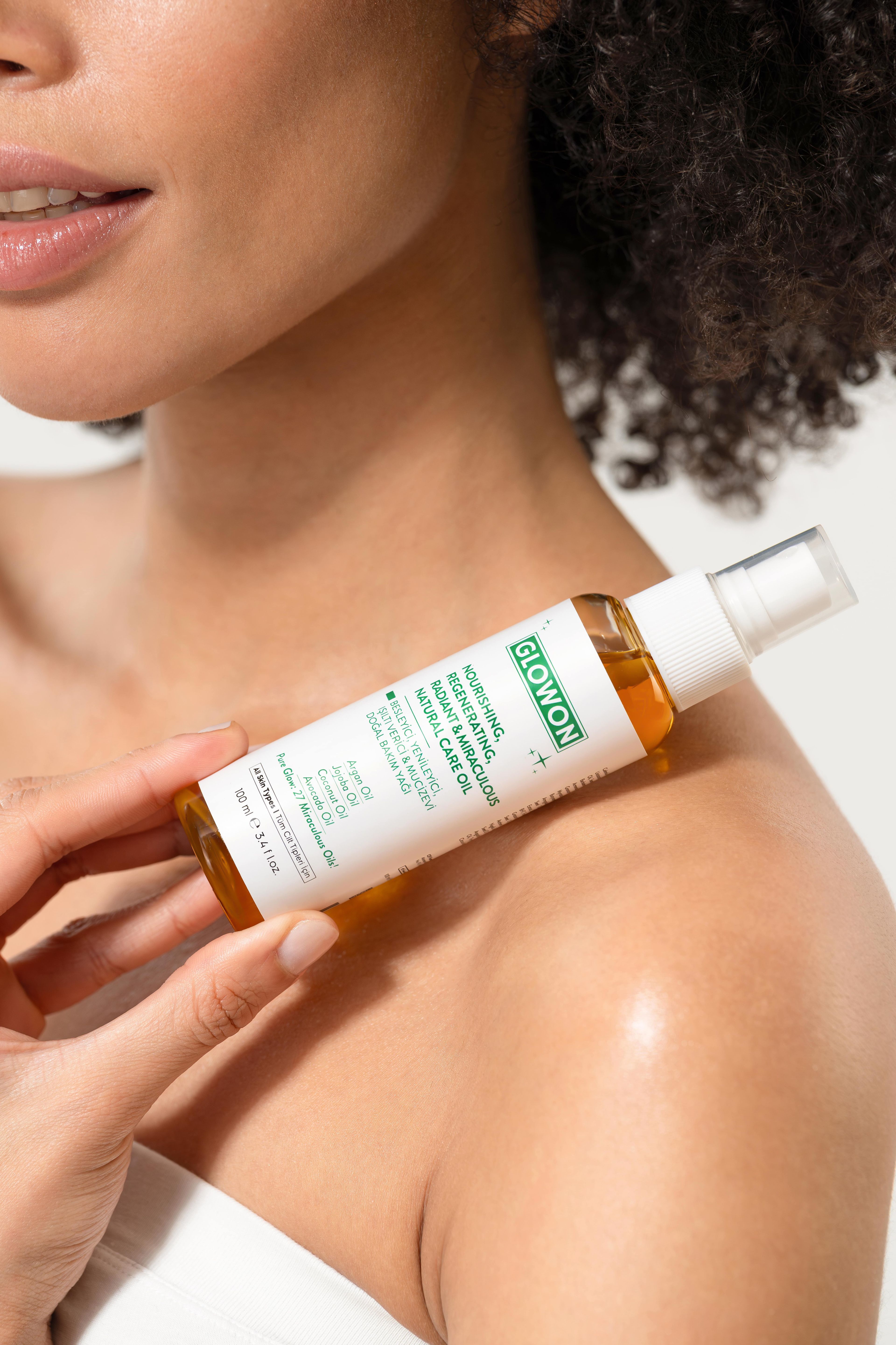 GLOWON BESLEYİCİ, YENİLEYİCİ, IŞILTI VERİCİ & MUCİZEVİ DOĞAL BAKIM YAĞI 100 ML