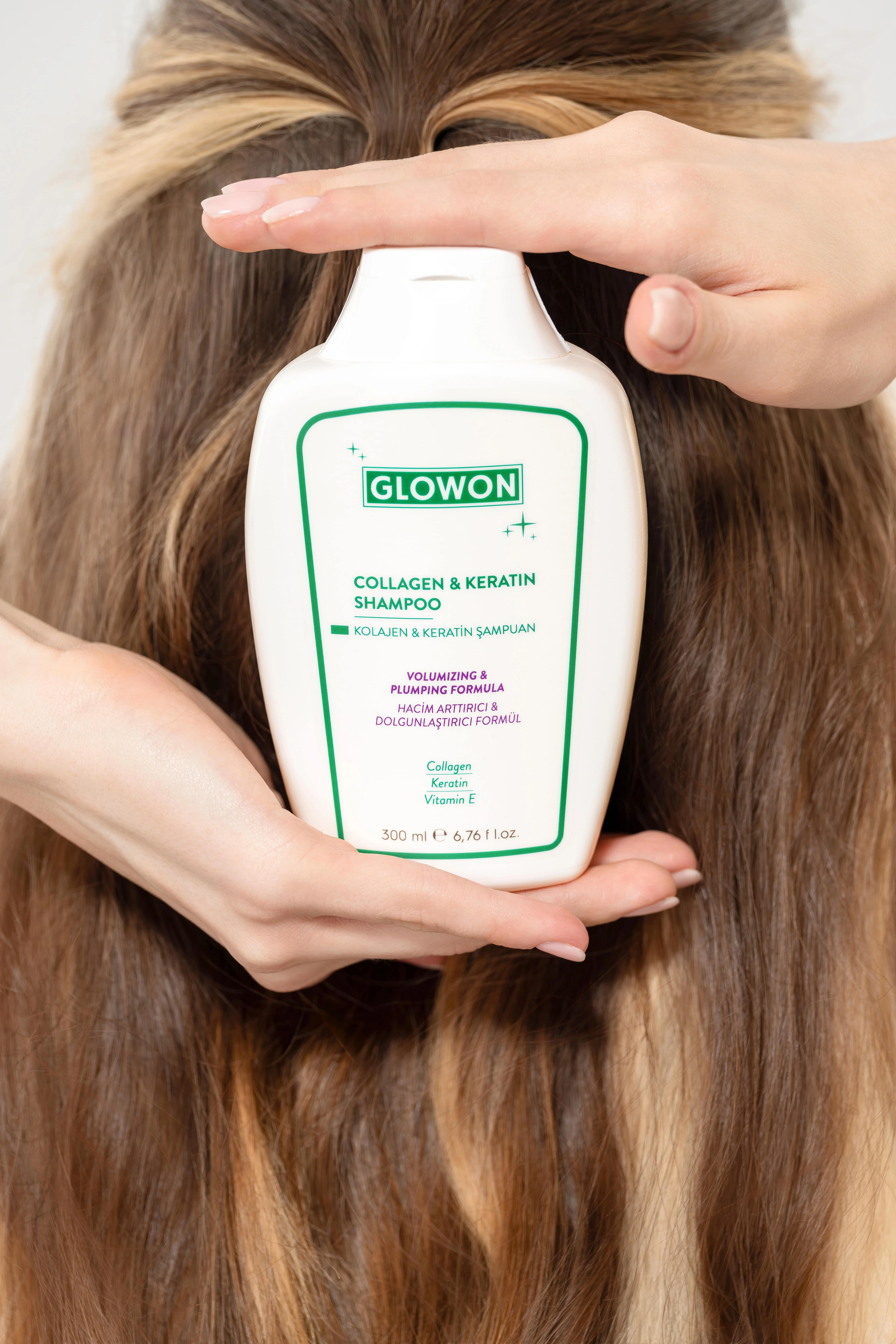 GLOWON Kolajen ve Keratin İçeren Hacim Artırıcı ve Güçlendirici Şampuan 300ml