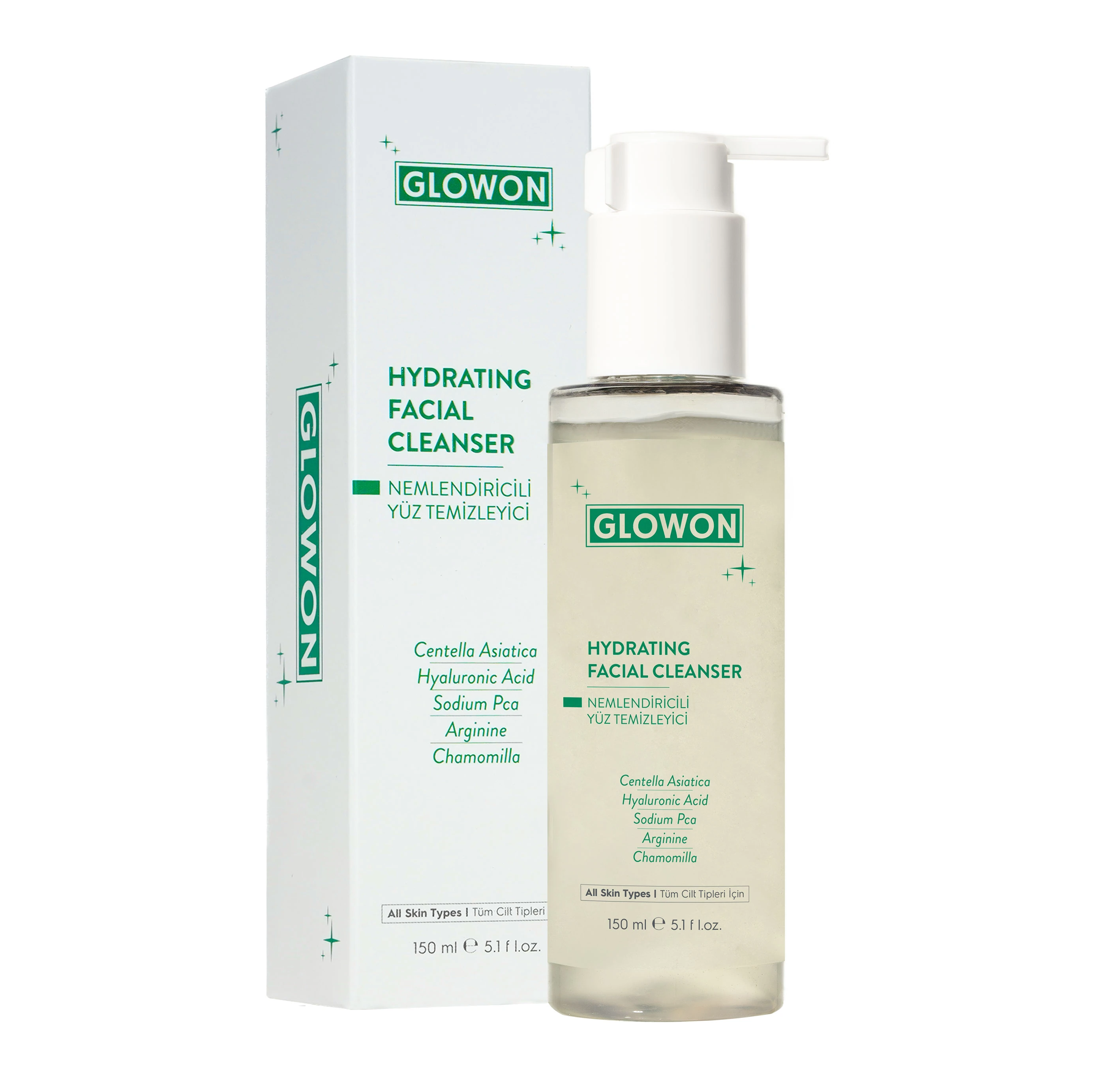 GLOWON Nemlendirici ve Yatıştırıcı Makyaj Temizleme Jeli 150ml - Hassas Ciltler İçin