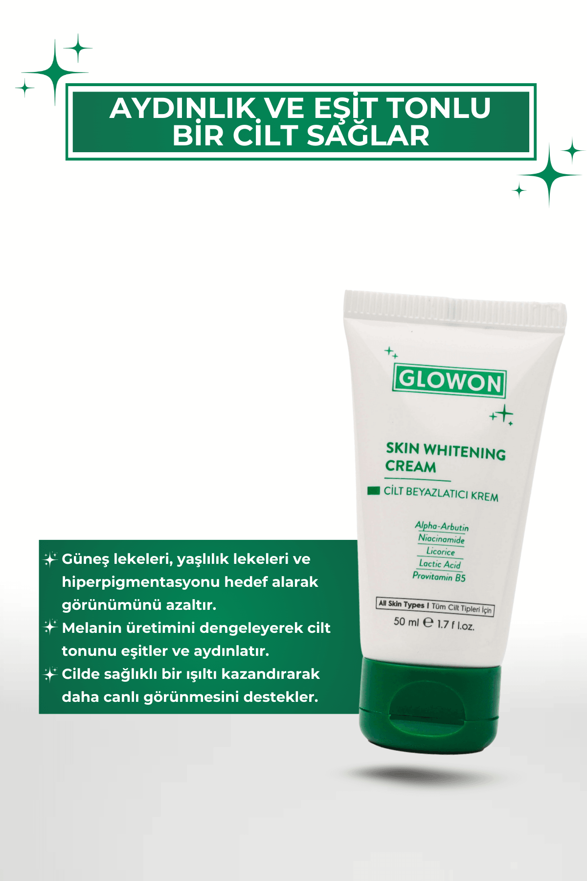 GLOWON CİLT BEYAZLATICI KREM AVANTAJ İKİLİ PAKET