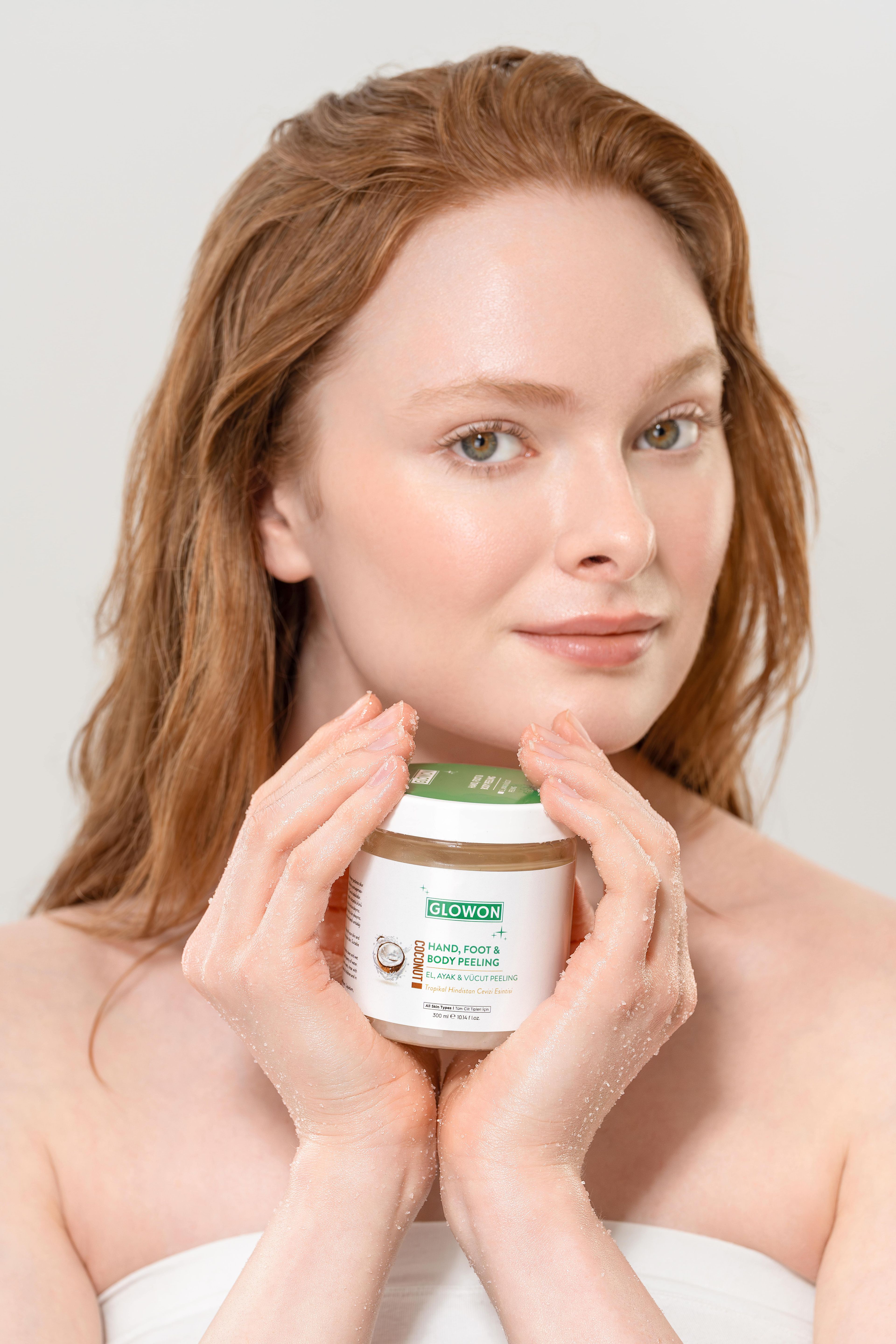 GLOWON EL, AYAK VE VÜCUT PEELING TROPİKAL HİNDİSTAN CEVİZİ ESİNTİSİ 300 ML
