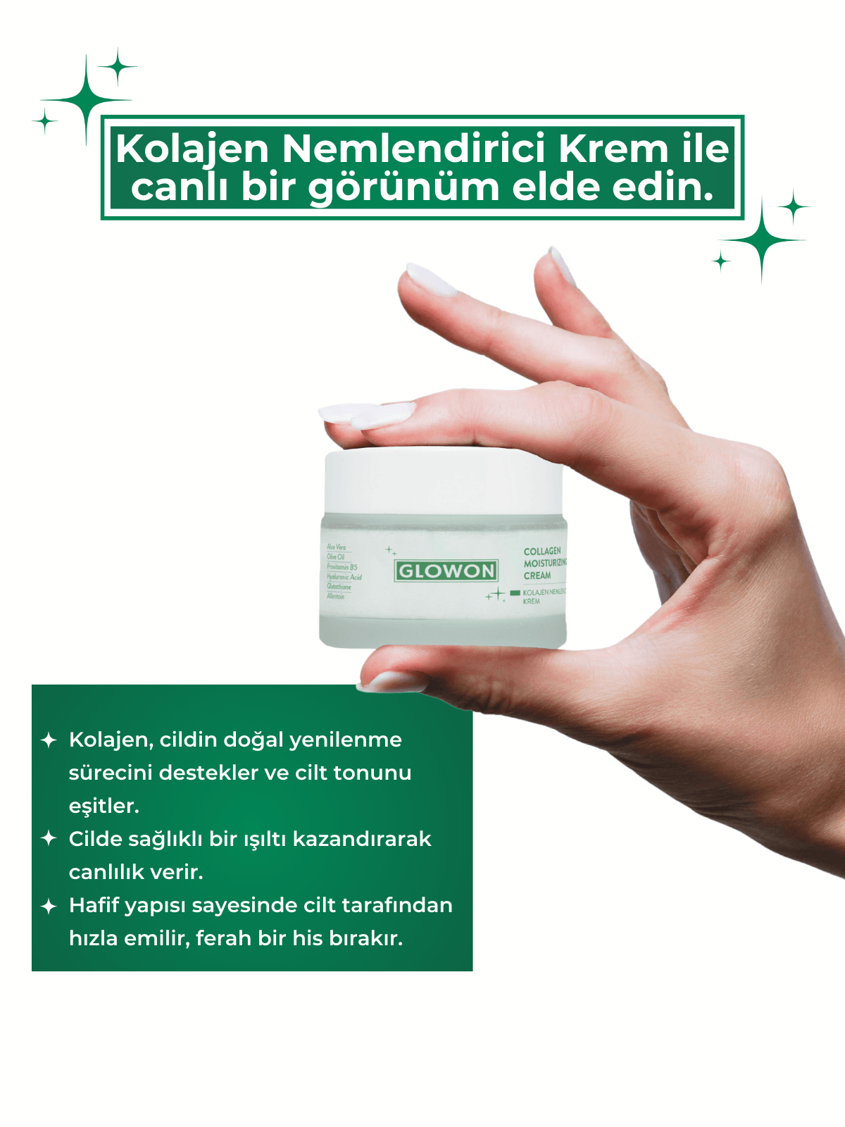 GLOWON KOLAJEN NEMLENDİRİCİ KREM AVANTAJ İKİLİ PAKET