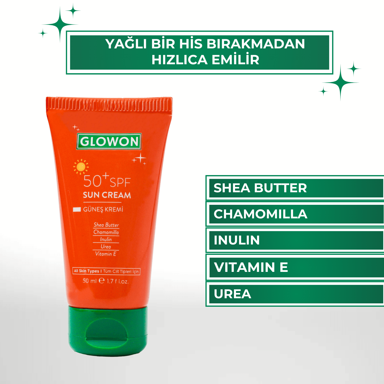 GLOWON GÜNEŞ KREMİ 50+ SPF 50 ML