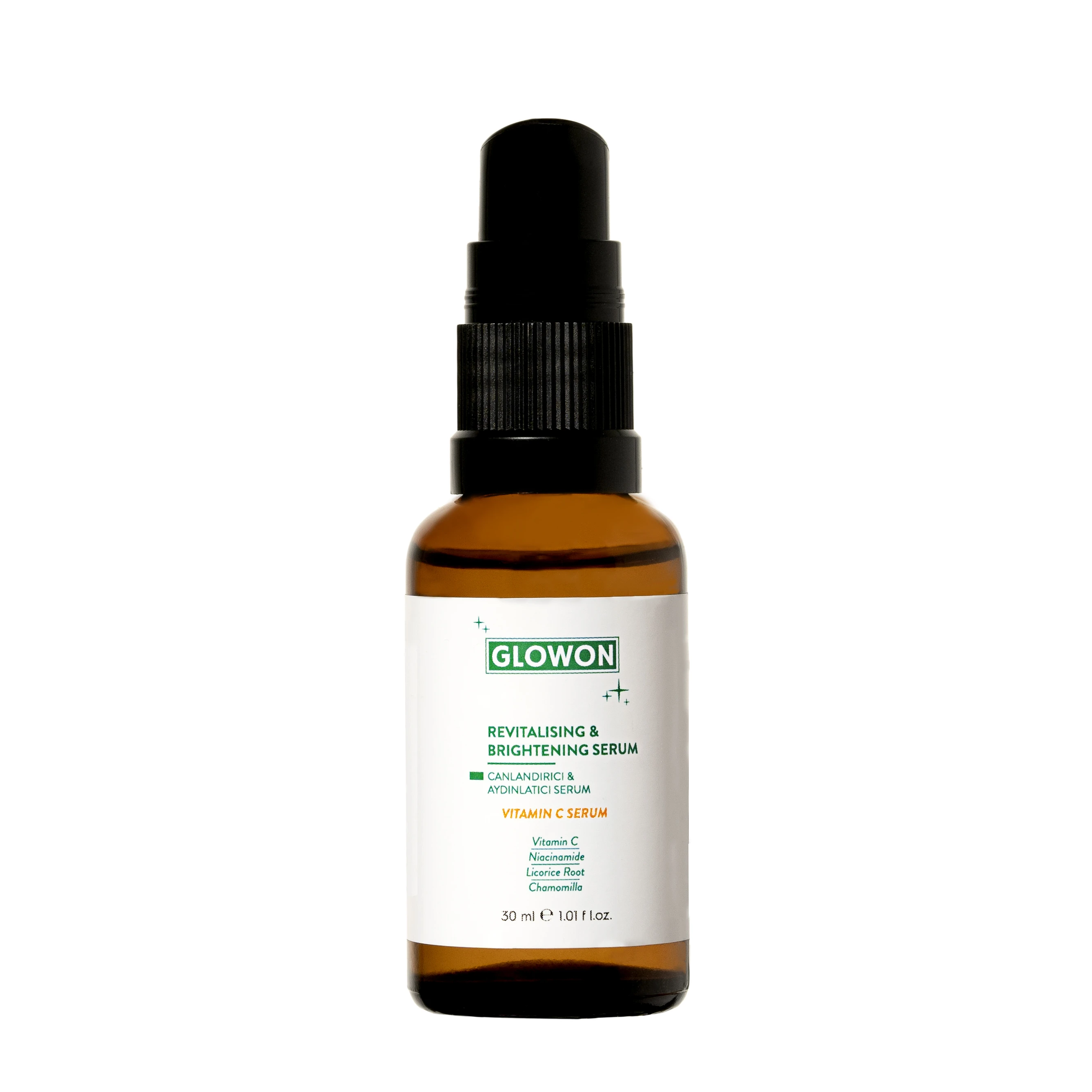 GLOWON %10 Niasinamid ve C Vitamini (SAP) İçeren Aydınlatıcı & Leke Karşıtı Serum 30ml