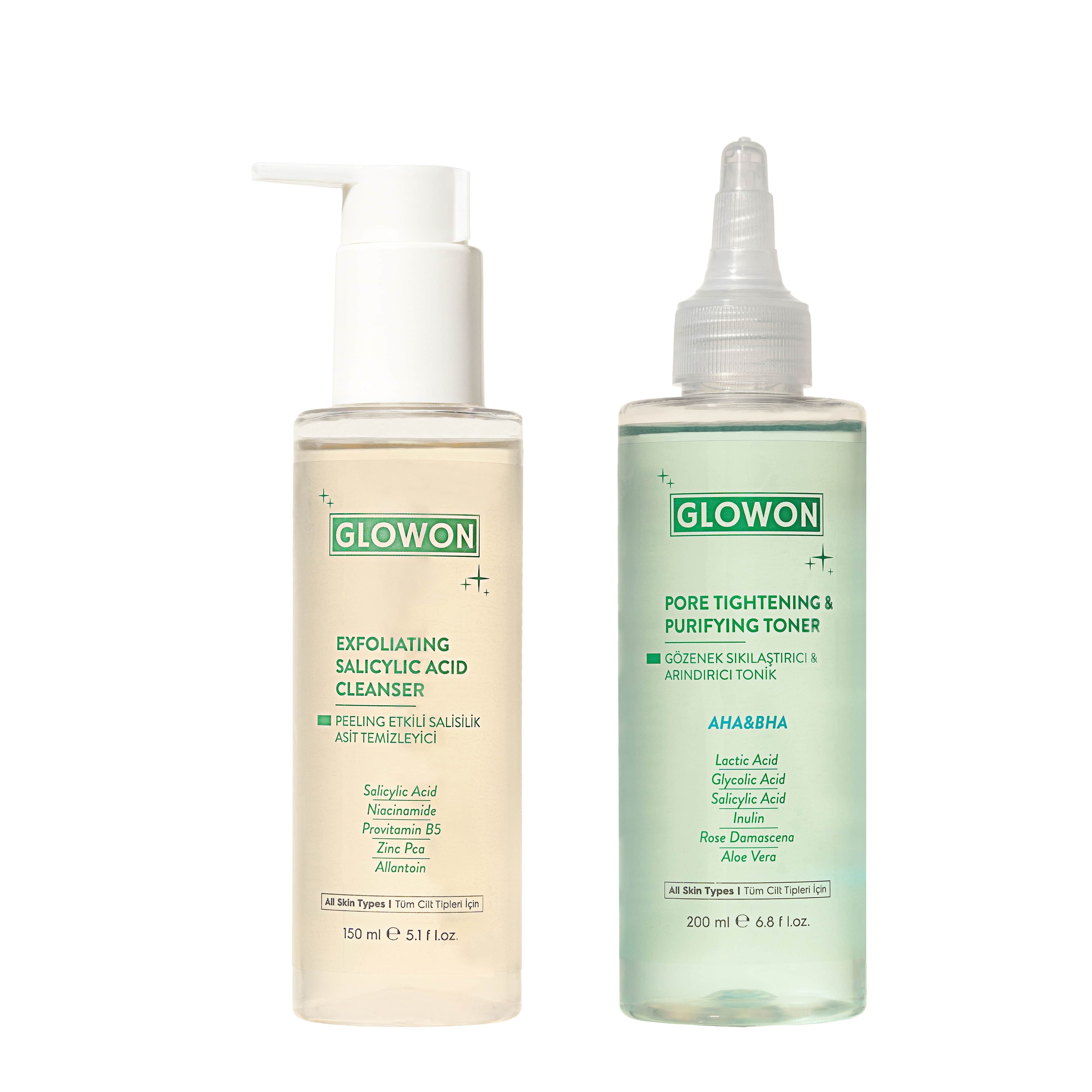 GLOWON GÜNLÜK CİLT TEMİZLİĞİ 2'Lİ SET