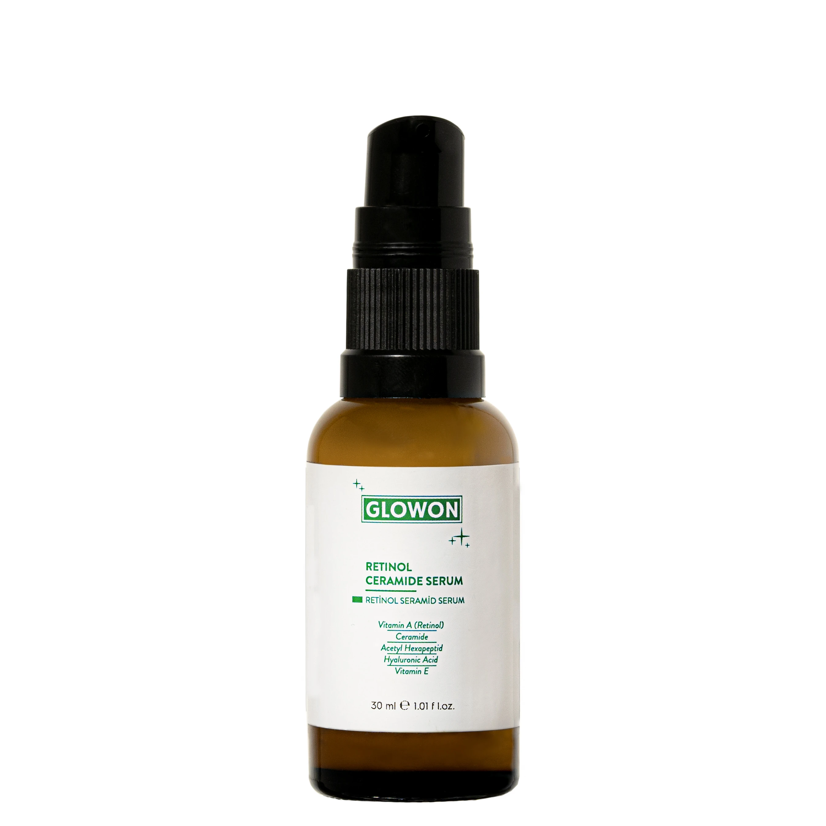 GLOWON Retinol ve Seramid İçeren Kırışıklık Karşıtı ve Hücre Yenileyici Serum 30ml