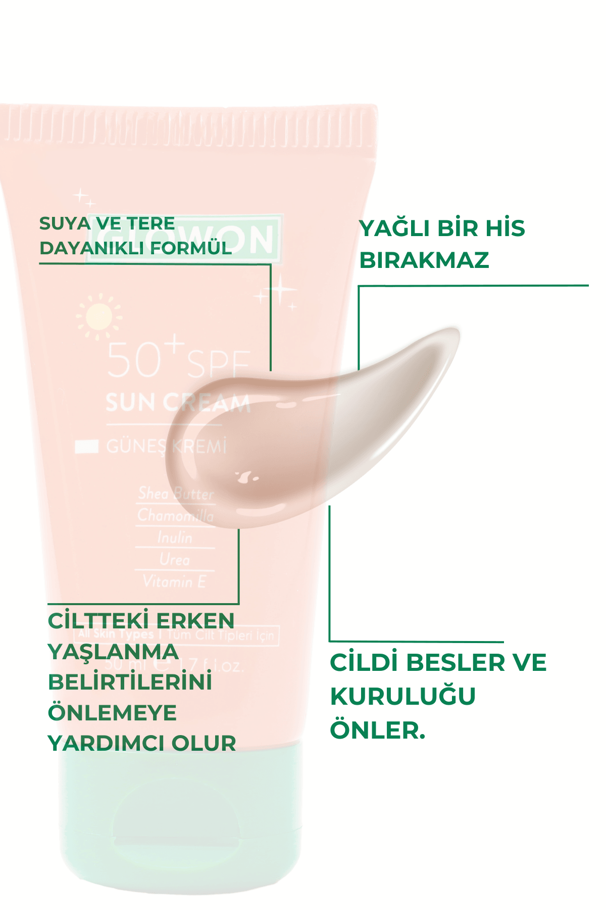 GLOWON GÜNEŞ KREMİ 50+ SPF AVANTAJ İKİLİ PAKET