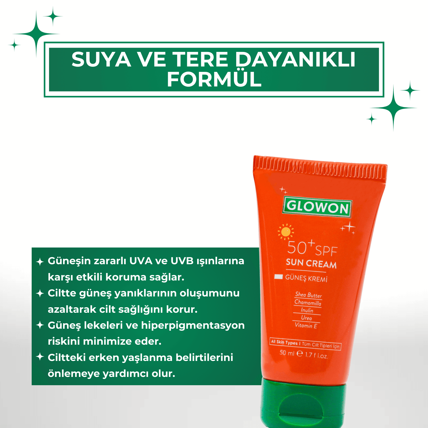 GLOWON GÜNEŞ KREMİ 50+ SPF 50 ML