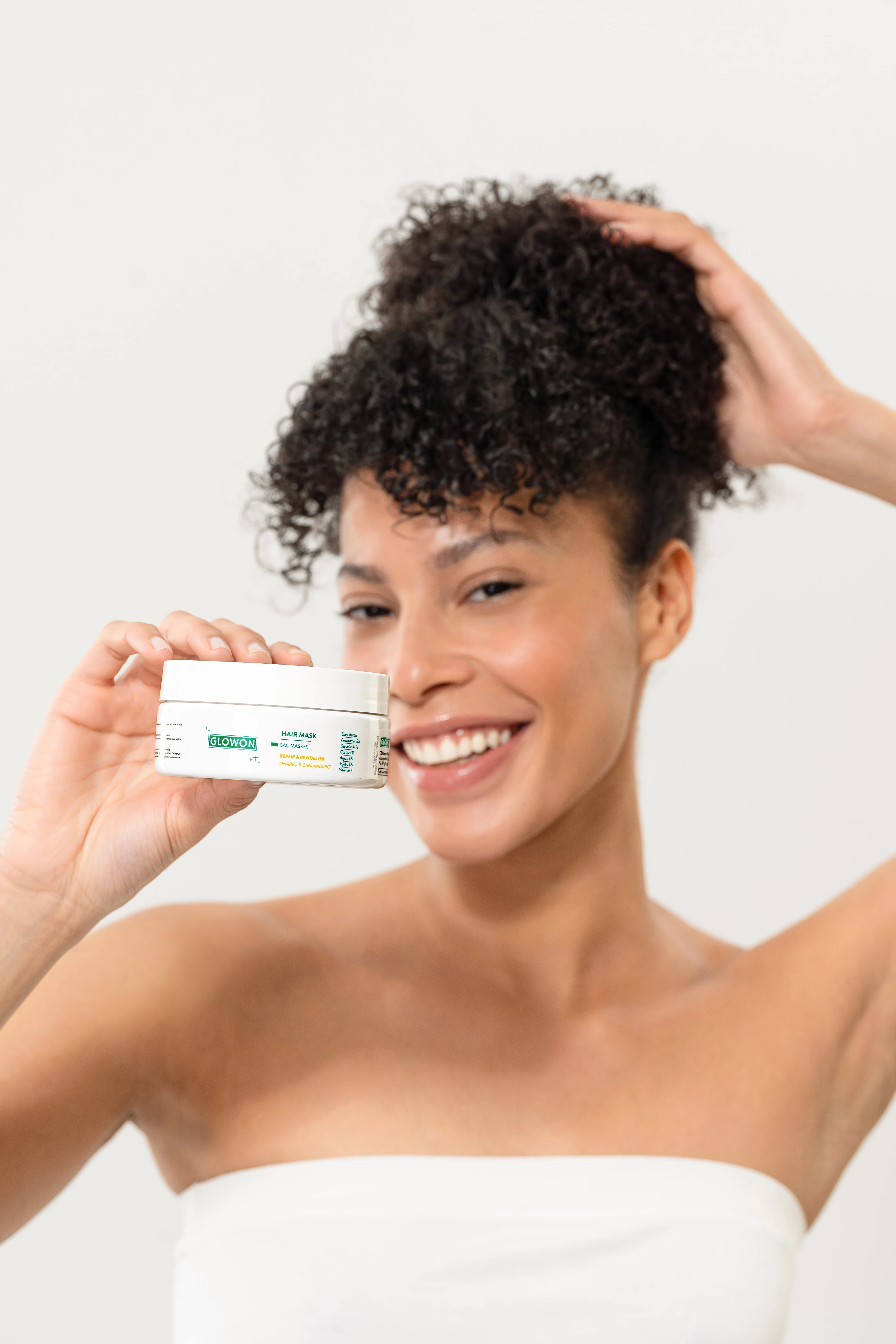 GLOWON Saç Maskesi ve Saç Serumu İçeren Yoğun Nemlendirici Kuru Saç Bakım İkili Set