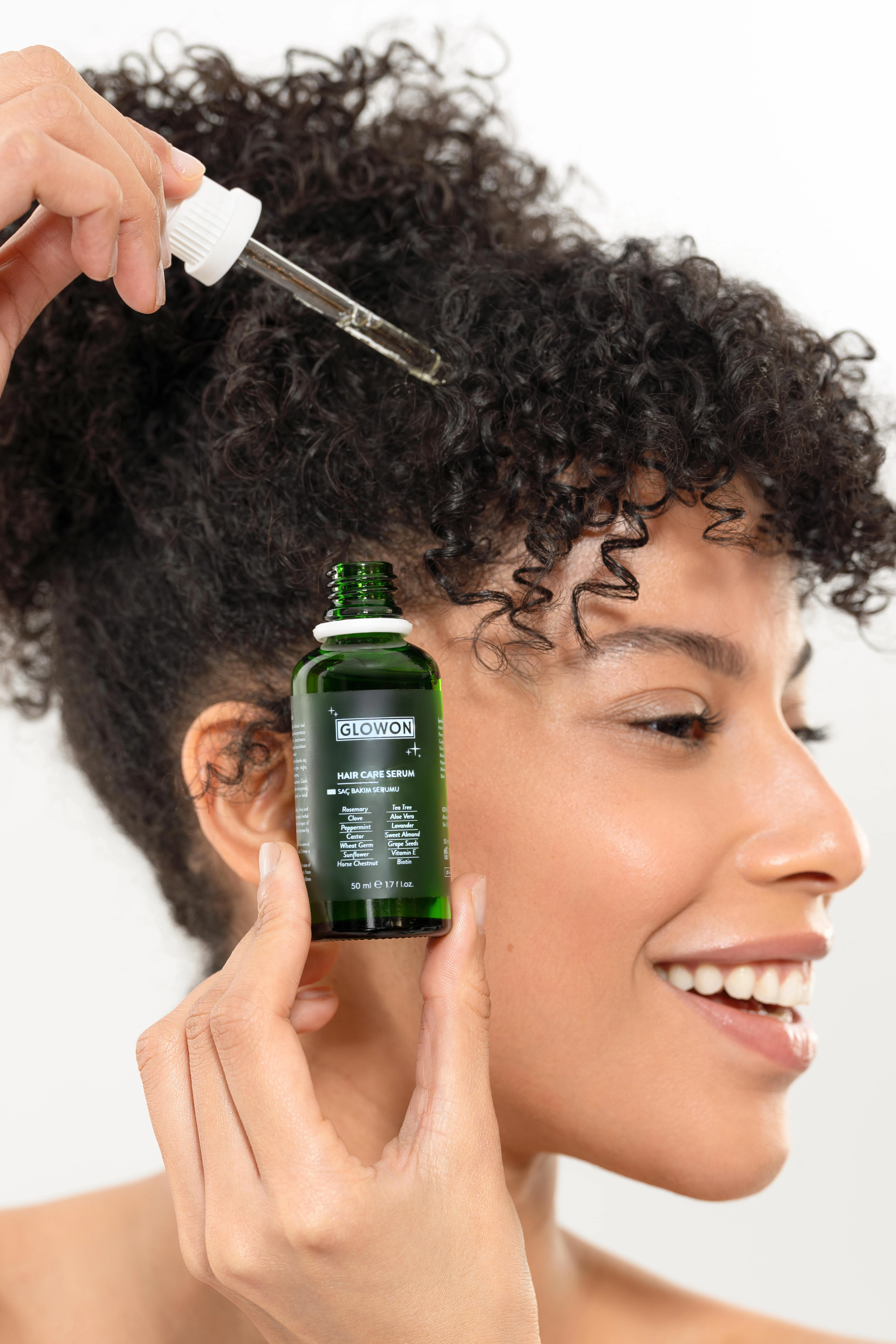 GLOWON Biberiye ve 27 Doğal Yağ İçeren Saç Dökülmesine Karşı Onarıcı Saç Bakım Serumu 50ml