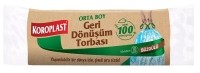 Koroplast Geri Dönüşüm Orta Boy Çöp Torbası 55x60 Cm 10 Lu