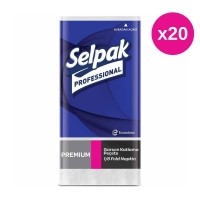 Selpak Professional Premium Garson Katlama Peçete Beyaz 40x40 Cm 50 Li 20 Paket