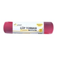 Atiplast Endüstriyel Hantal Çöp Torbası 100x150 Kırmızı 1000 Gr