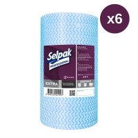 Selpak Professional Extra Mavi Temizlik Bezi 100 Lü 6 Paket