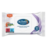 Activex Antibakteriyel Islak Mendil / Havlu Hassas 50 Yaprak