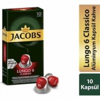 Jacobs Capsule Lungo 6 Classic Nespresso ile Uyumlu Kapsül Kahve 10 Lu