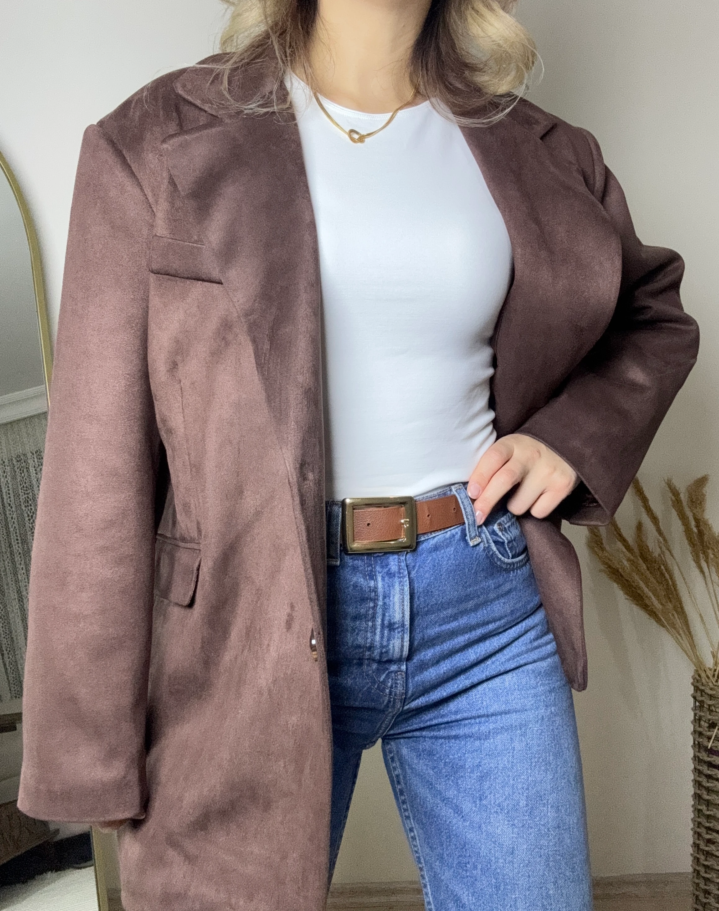 OVERSİZE BLAZER SÜET CEKET