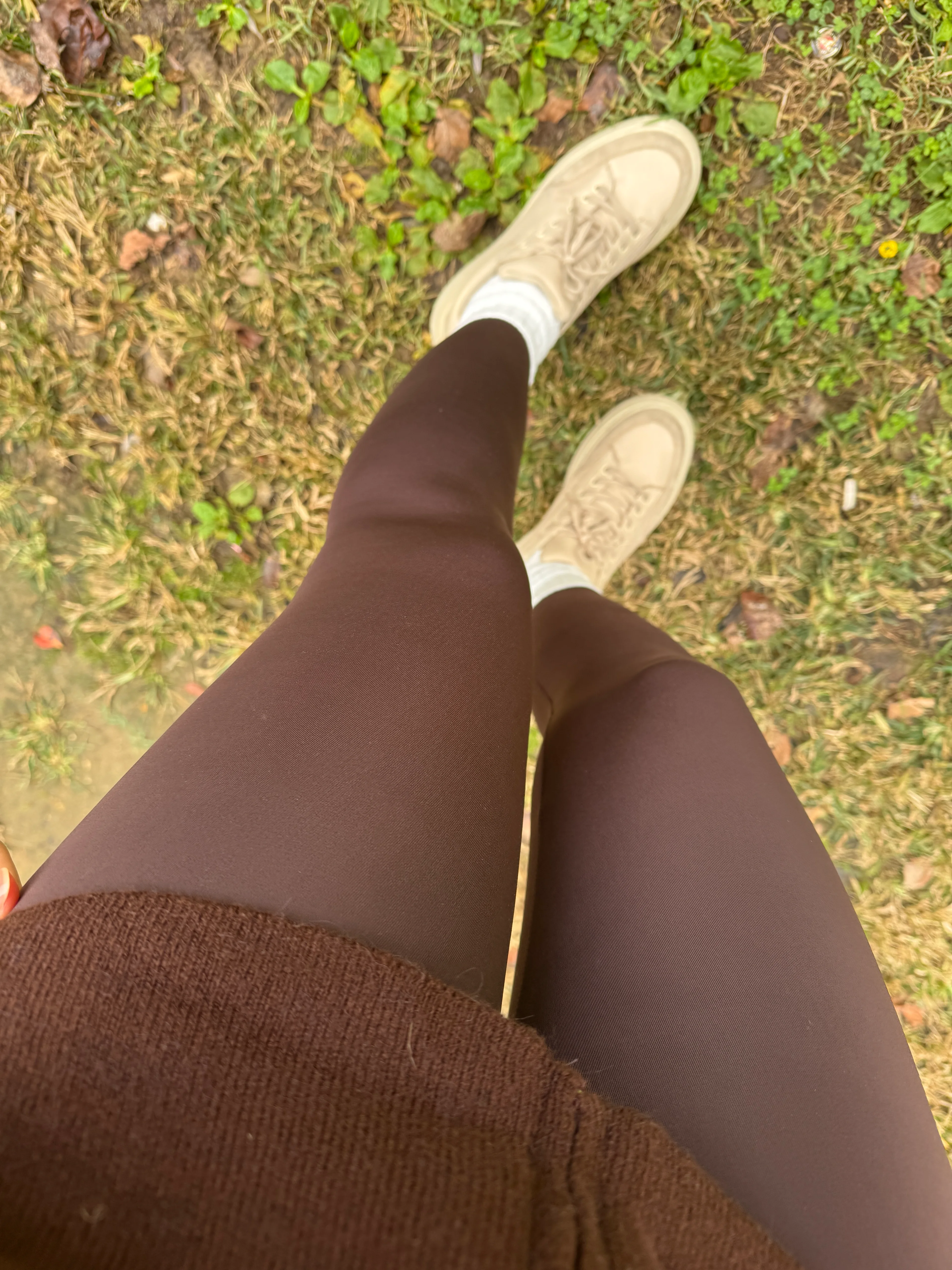 MODAL YUMUŞAK DOKULU TAYT - Kahverengi