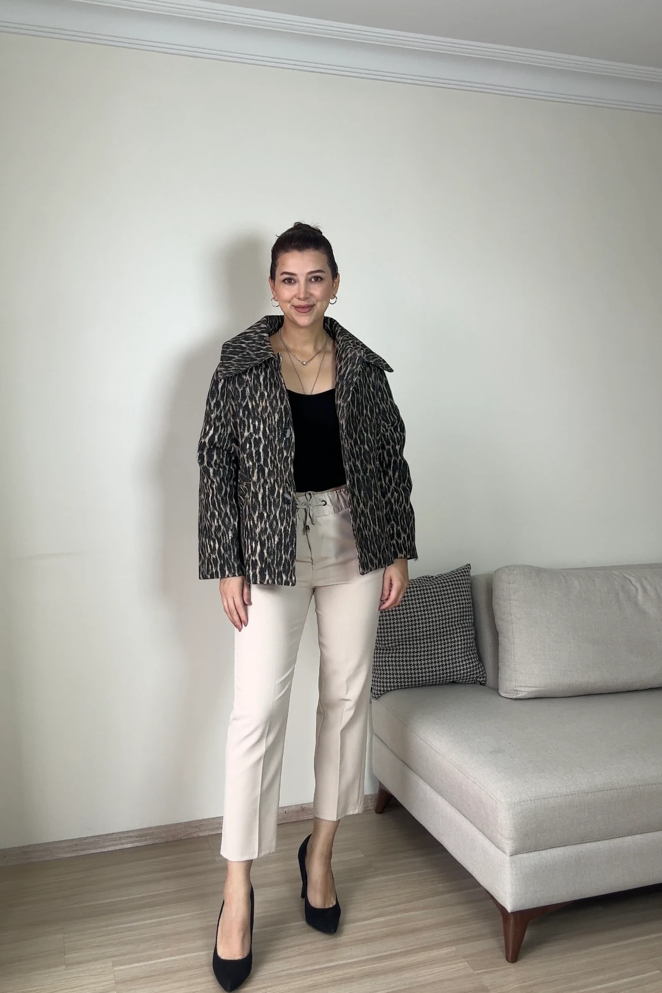 LEOPAR DESENLİ PREMIUM CEKET