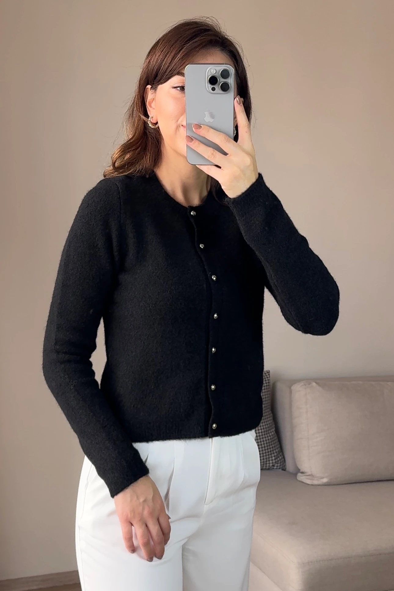 MASSİ BİSİKLET YAKA GÜMÜŞ DÜĞMELİ HIRKA