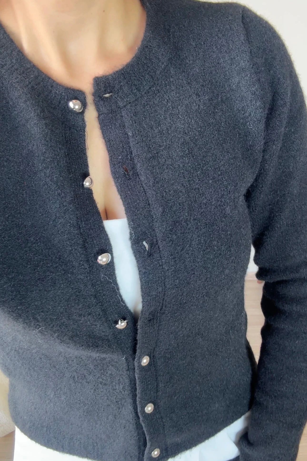 MASSİ BİSİKLET YAKA GÜMÜŞ DÜĞMELİ HIRKA