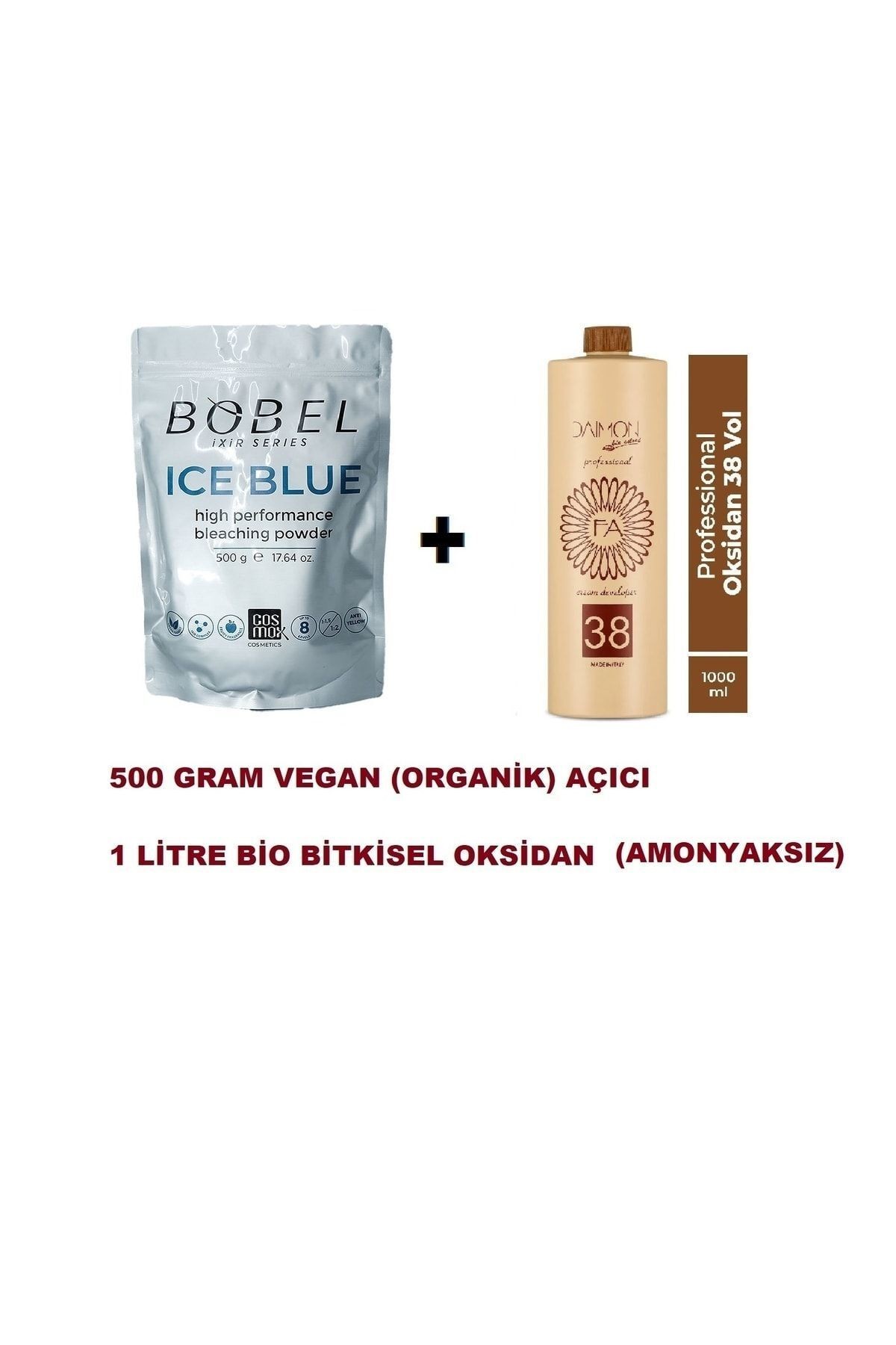 Ice Blue + 38 Vol Oksidan Amonyaksız Oksidan