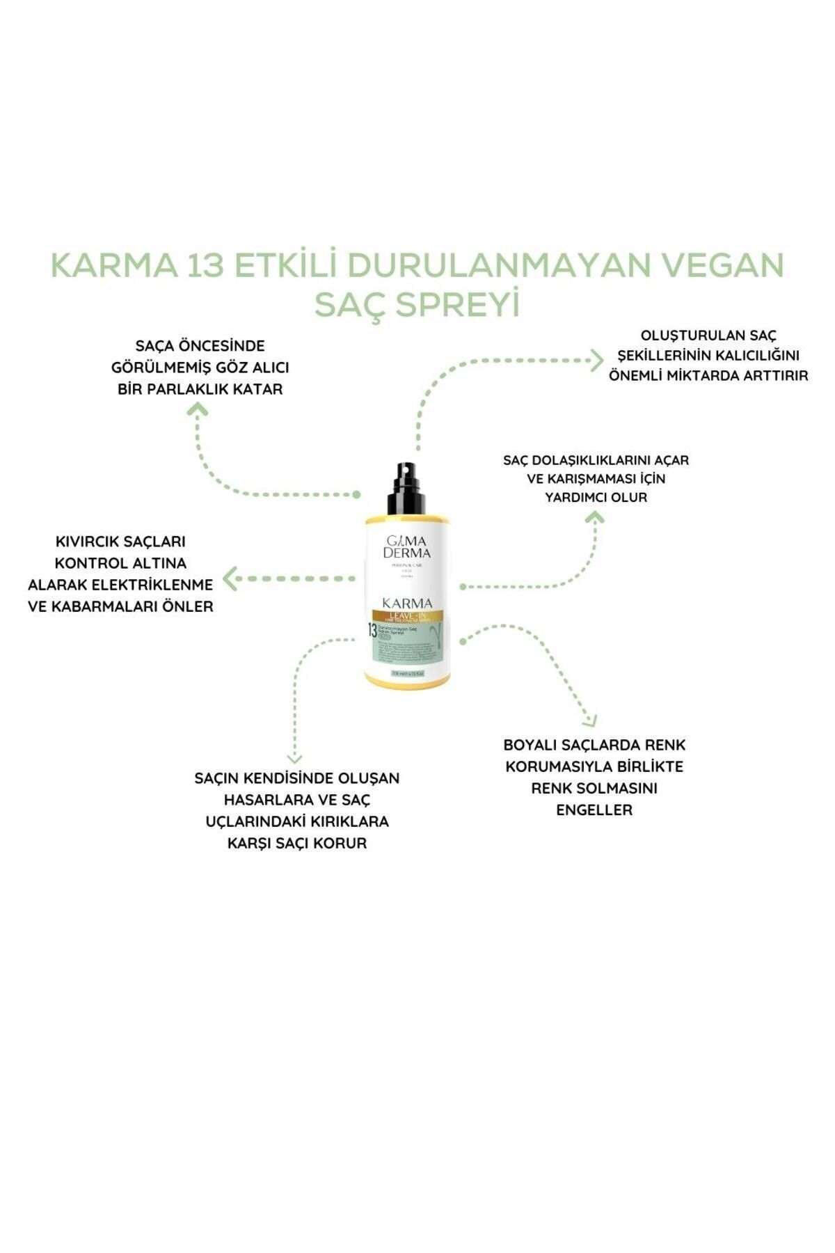 Karma Durulanmayan 13 Etkili Vegan Saç Bakım Spreyi 200 ml