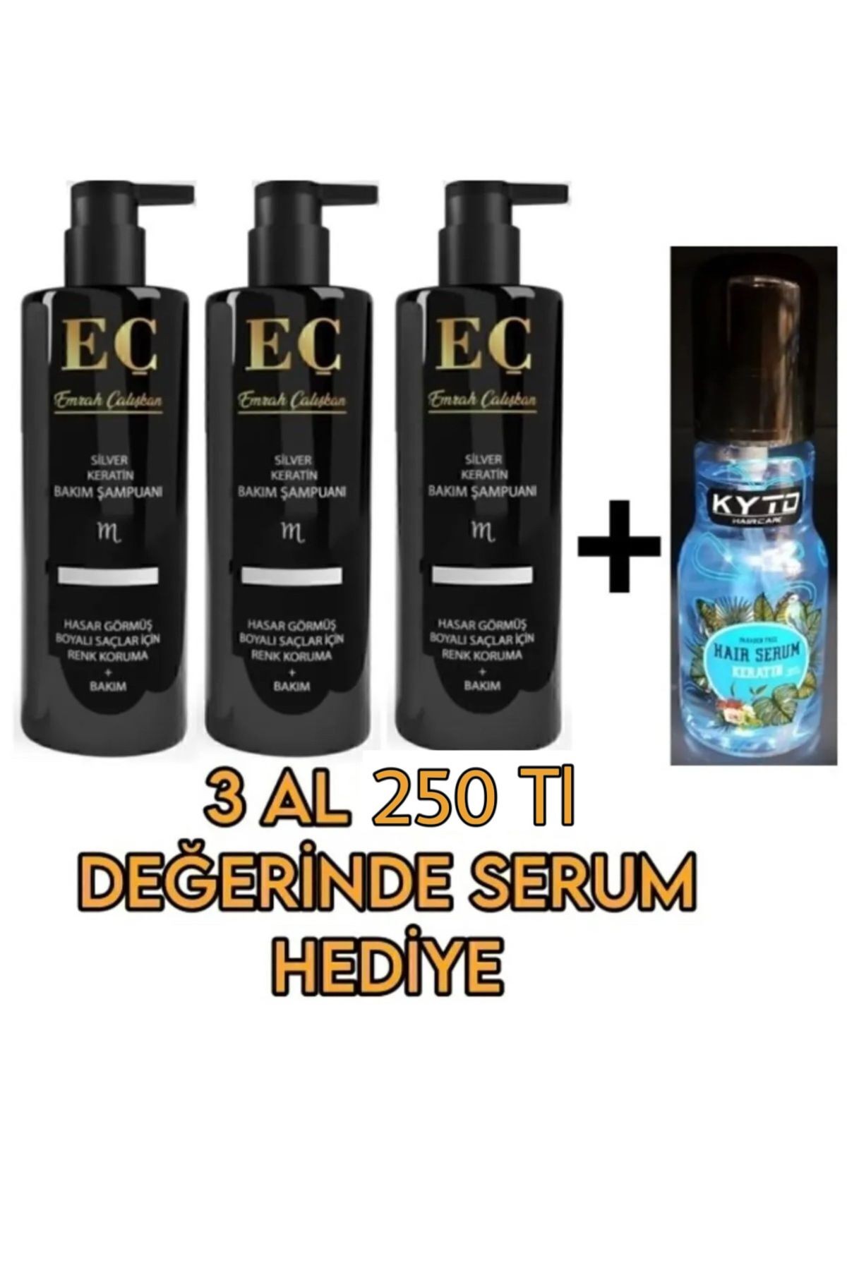 EÇ SILVER SAMPUAN 3 AL SERUM HEDIYE SAMPUAN