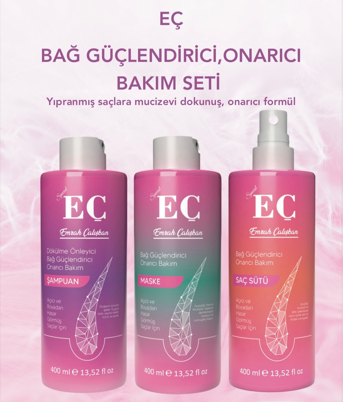 EÇ BAĞ GÜÇLENDİRİCİ ONARICI / DÖKÜLME ÖNLEYİCİ  3’LÜ BAKIM SETİ