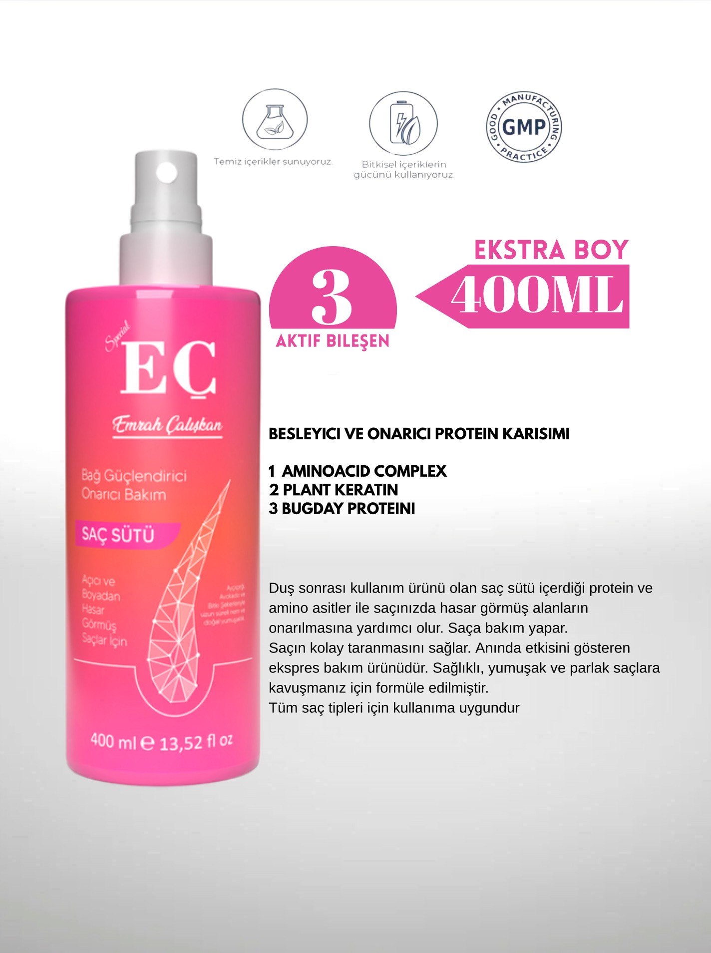 EÇ BAĞ GÜÇLENDİRİCİ ONARICI / DÖKÜLME ÖNLEYİCİ  3’LÜ BAKIM SETİ