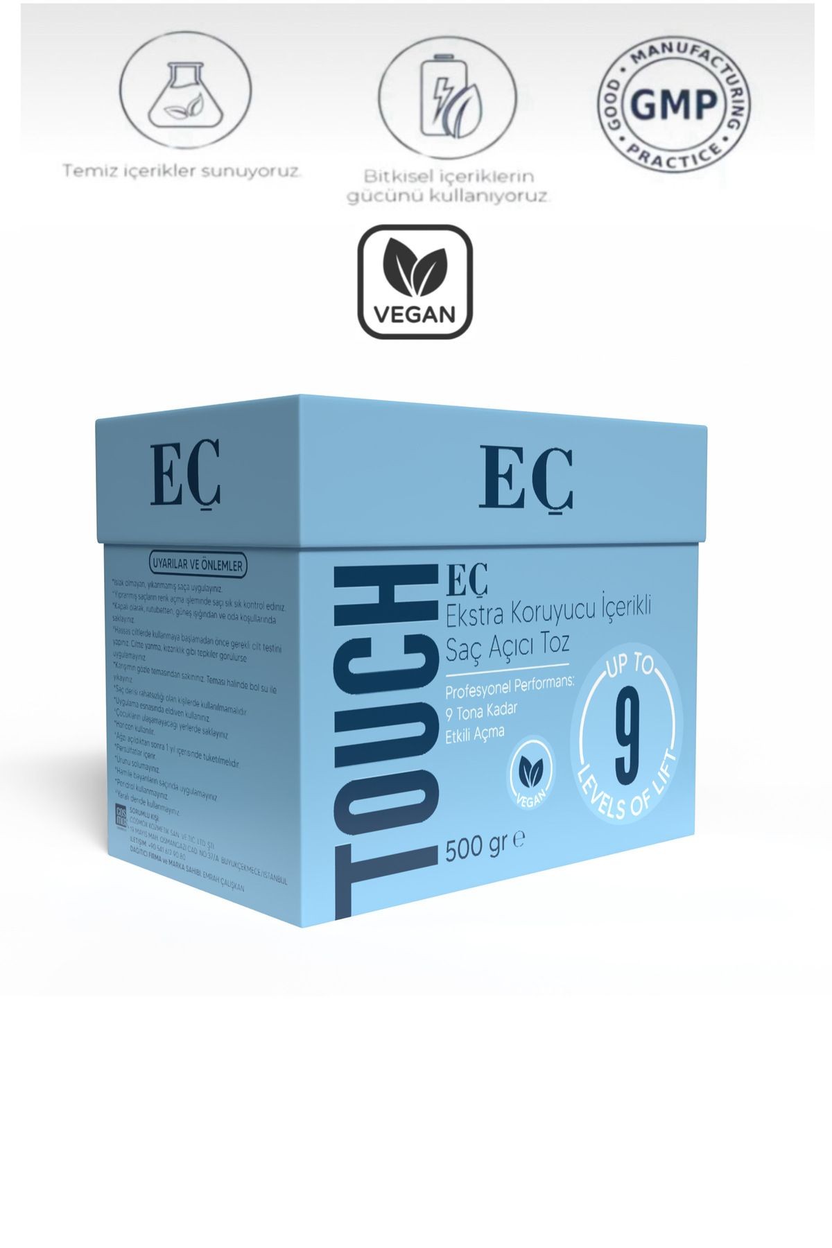 EÇ TOUCH VEGAN SAÇ AÇICI (EKSTRA KORUYUCU İÇERİKLİ) 500 gram